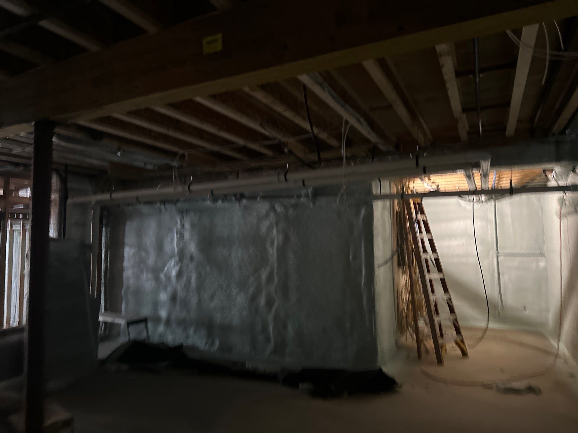 New Home Construction using open cell spray foam by NYS Foam & Energy