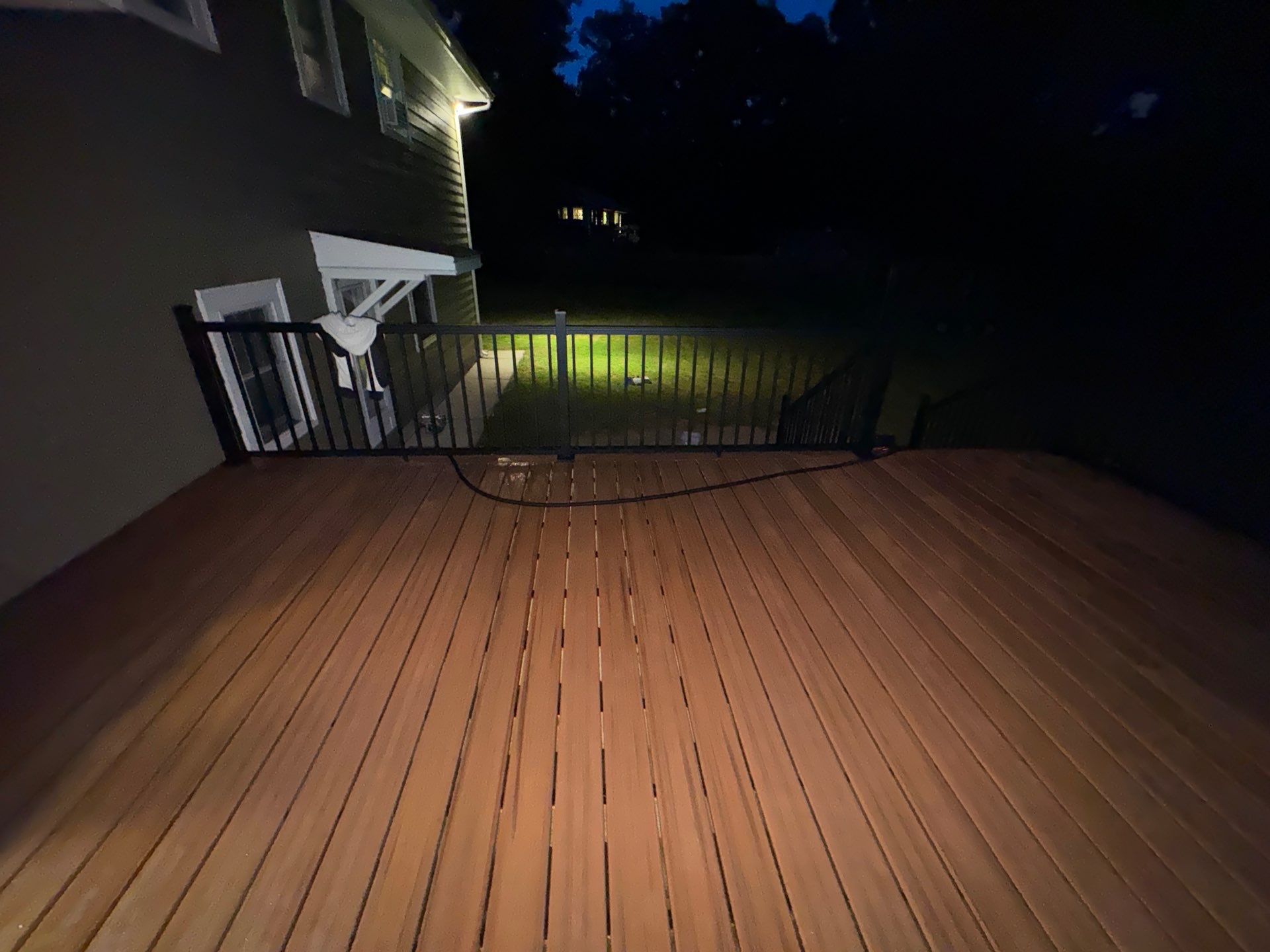 New Deck using Trex Tiki Torch  by deck guardian