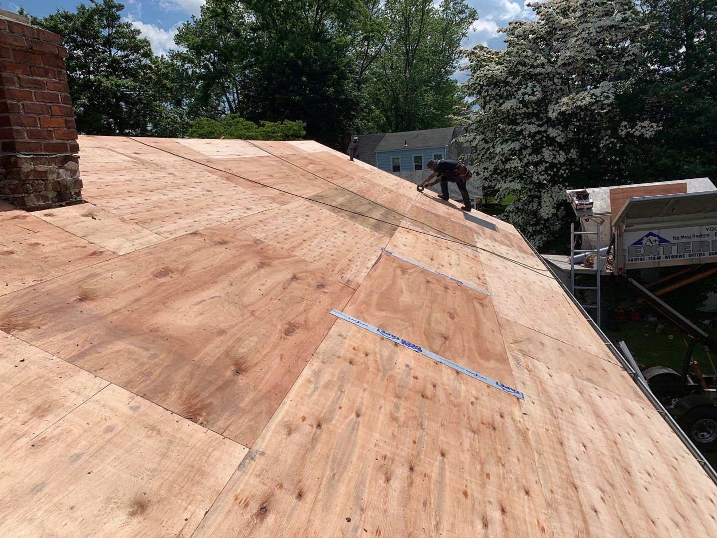 Residential Roofing Installation using Owens Corning Duration Driftwood by A Plus Exterior
