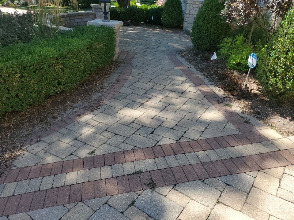 Brick paver clean, sand and seal.  using Surebond SB-1300 by Northern Power Washing LLC.