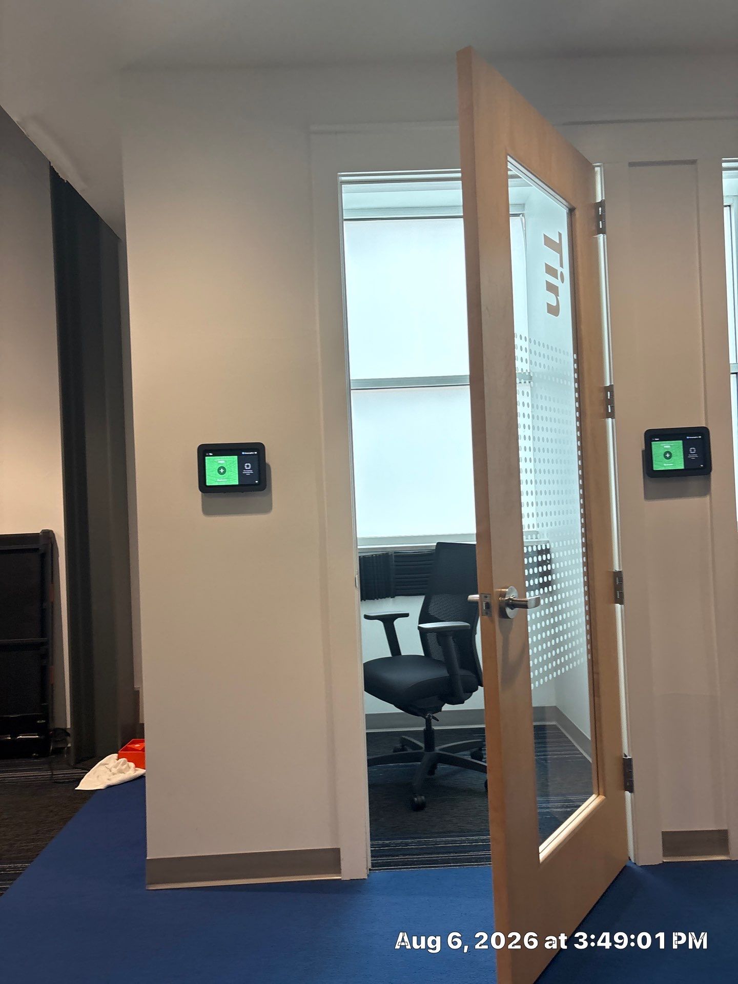 Modern Lincoln Office Build-Out Featuring Custom Slat Partitions by CompanyCam Sales Demo