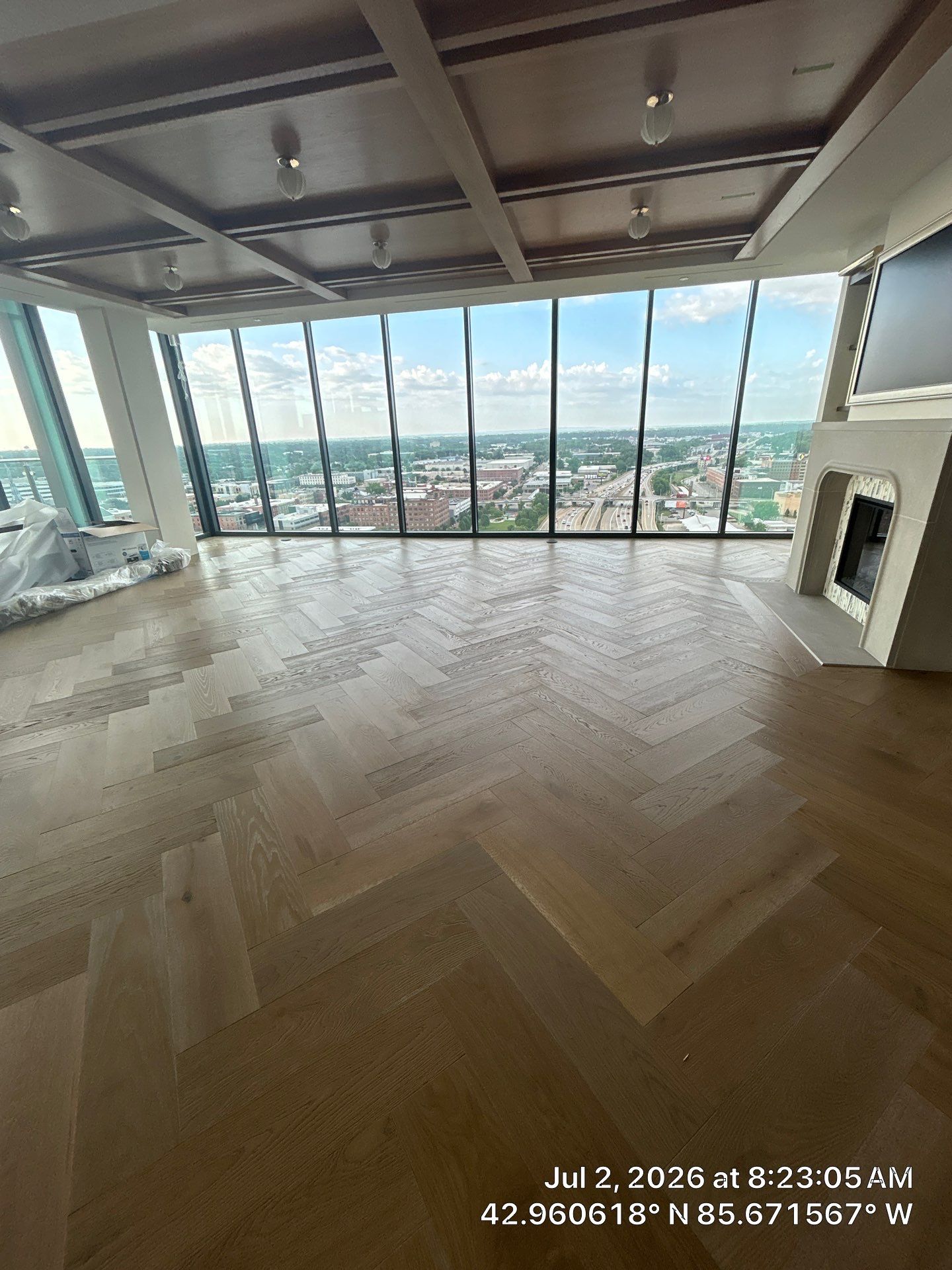 Herringbone Feature! by RTBaldwin Hardwood Floors