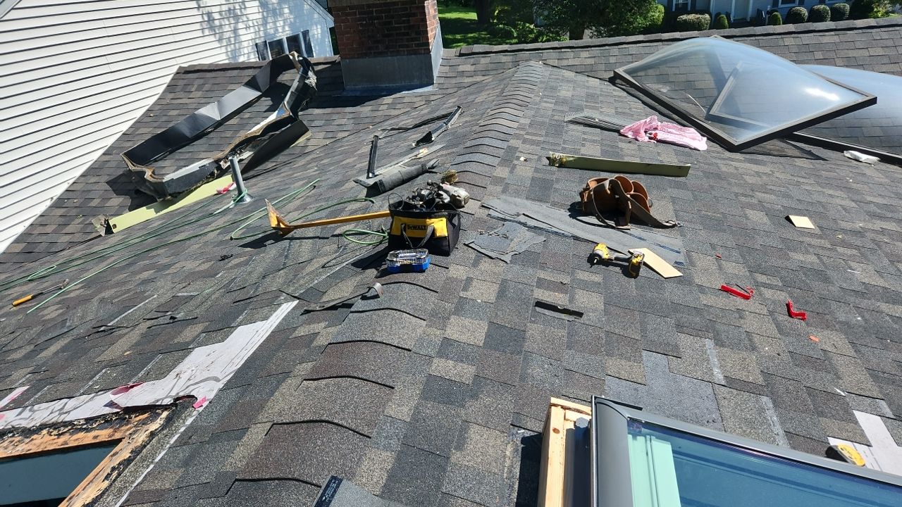 Residential Roofing Installation using Owens Corning TruDefinition Duration Designer - Black Sable by A Plus Exterior