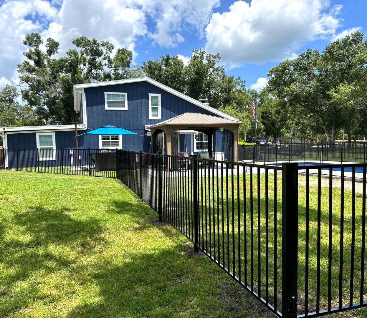 Aluminum Fence Installation using 3 Rail Aluminum Fence by Asap fence and gates, LLC