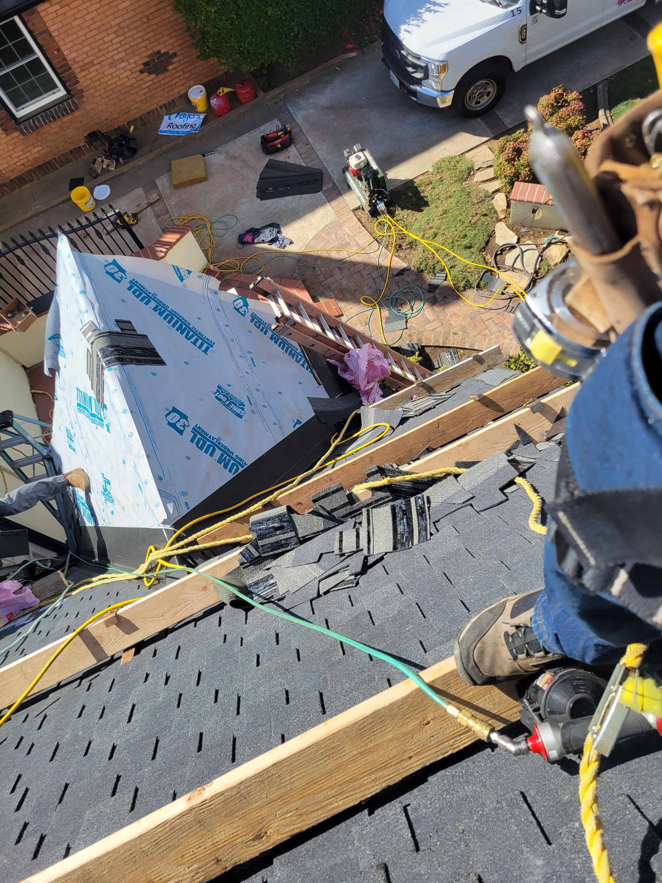 Residential Roofing Installation using Owens Corning Roofing Shingles by Byers Enterprises 