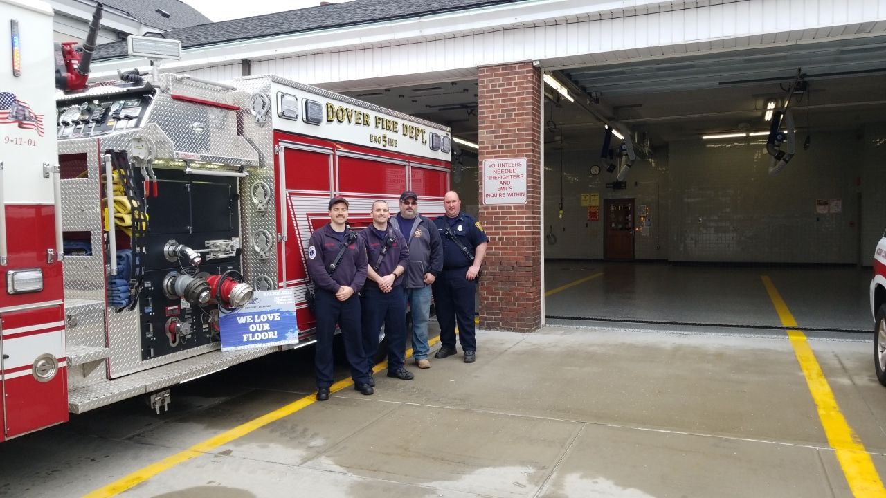 Dover Firehouse with their new Smoke Floor! by Spectrum Painting, LLC