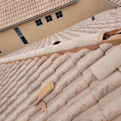 Residential Roofing Repair using Concrete Tile