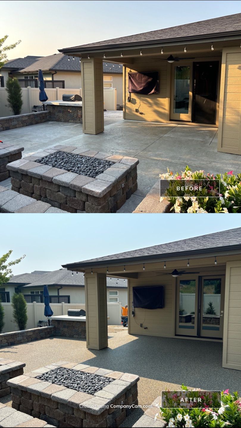 Beautiful Patio Transformation for David by Mr. Mudd Concrete