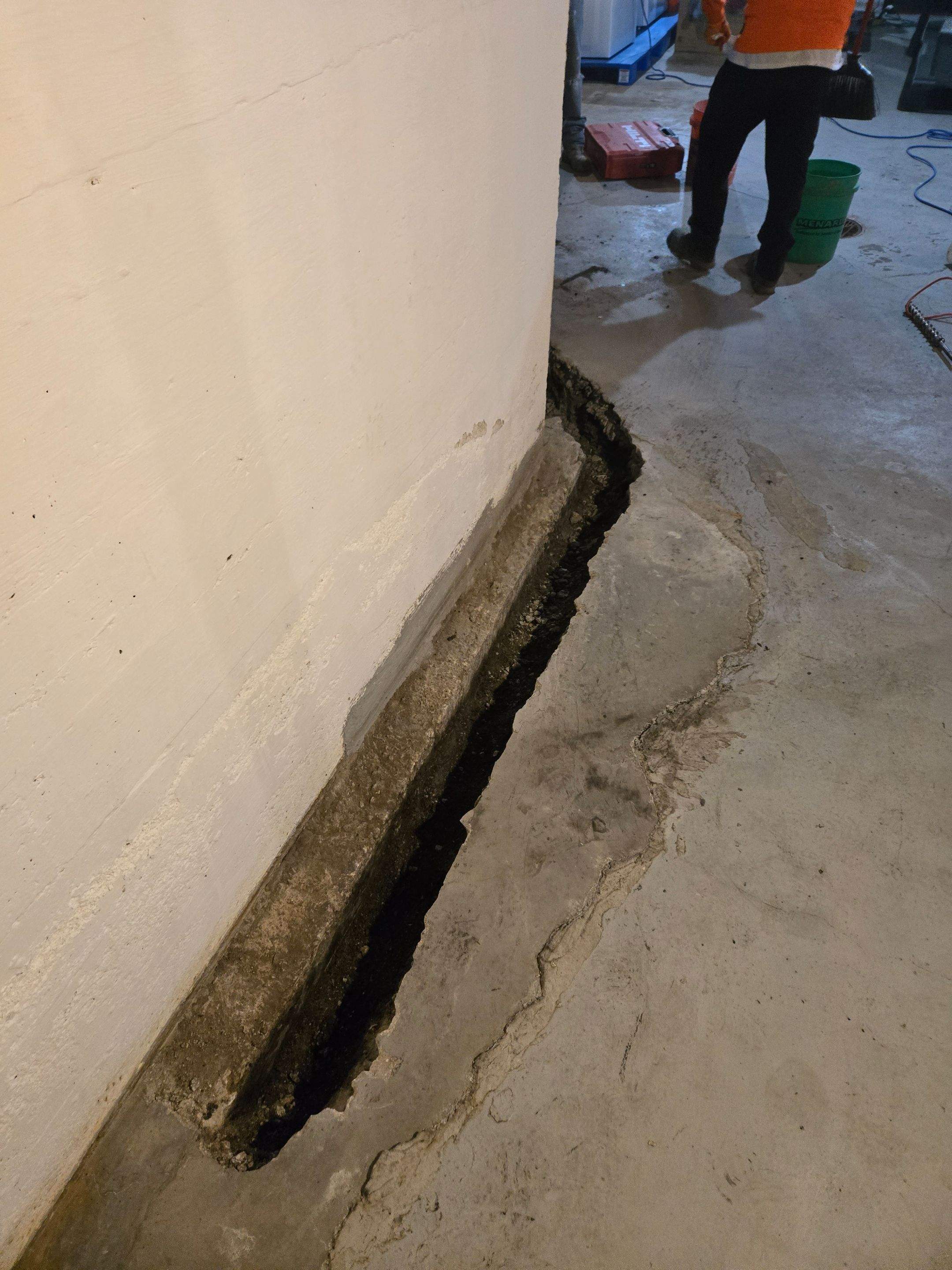 Drain Tile In-Floor Installation by Allied Water Services