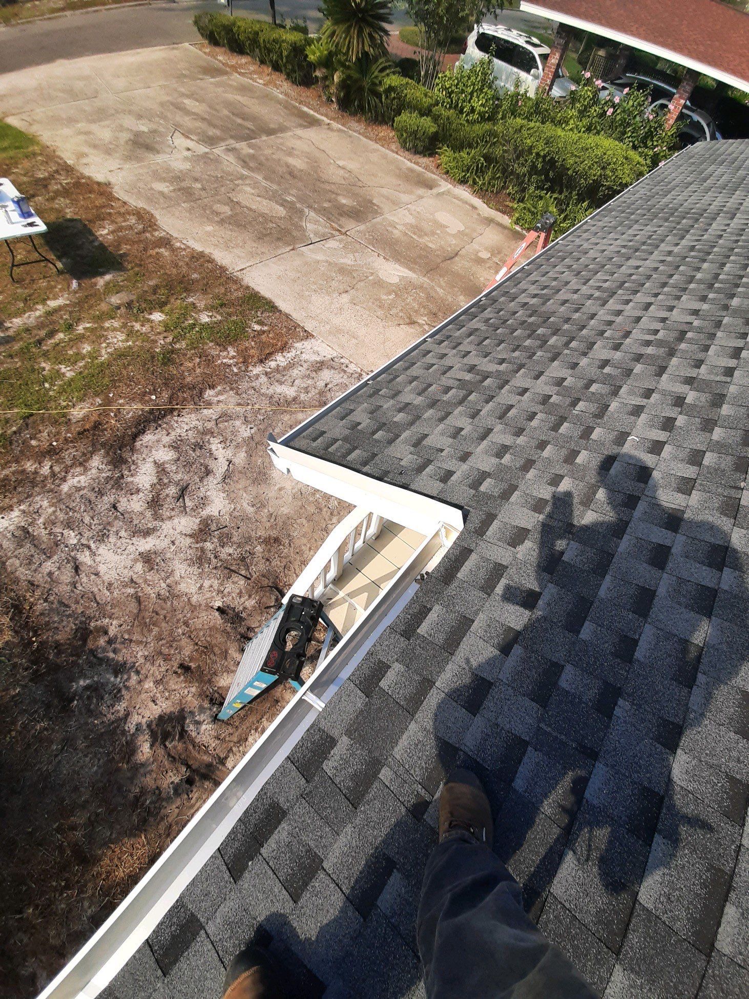 Seamless Gutter Installation using White K-Style Gutters by Gutter Professors