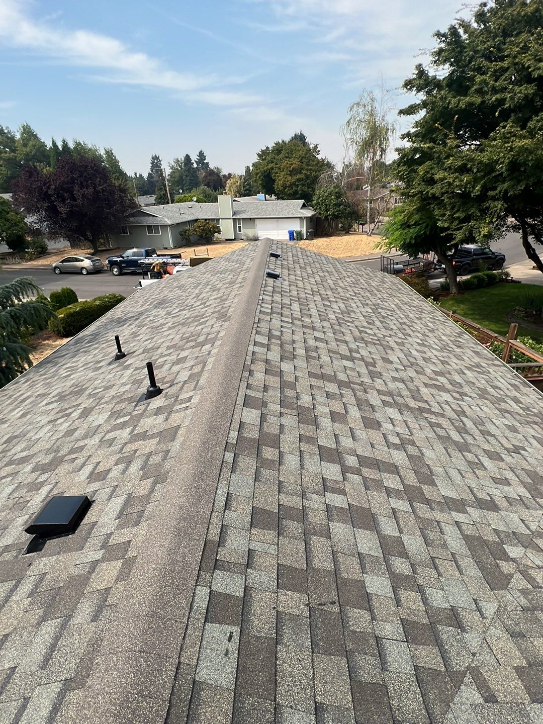 Residential Roofing Installation using Owens Corning Duration Shingles In "Driftwood".  by BEST Roofing & Waterproofing