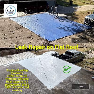 Residential Roofing Repair using TRP #924 Eterna-Sil Premium Silicone Roof Coating