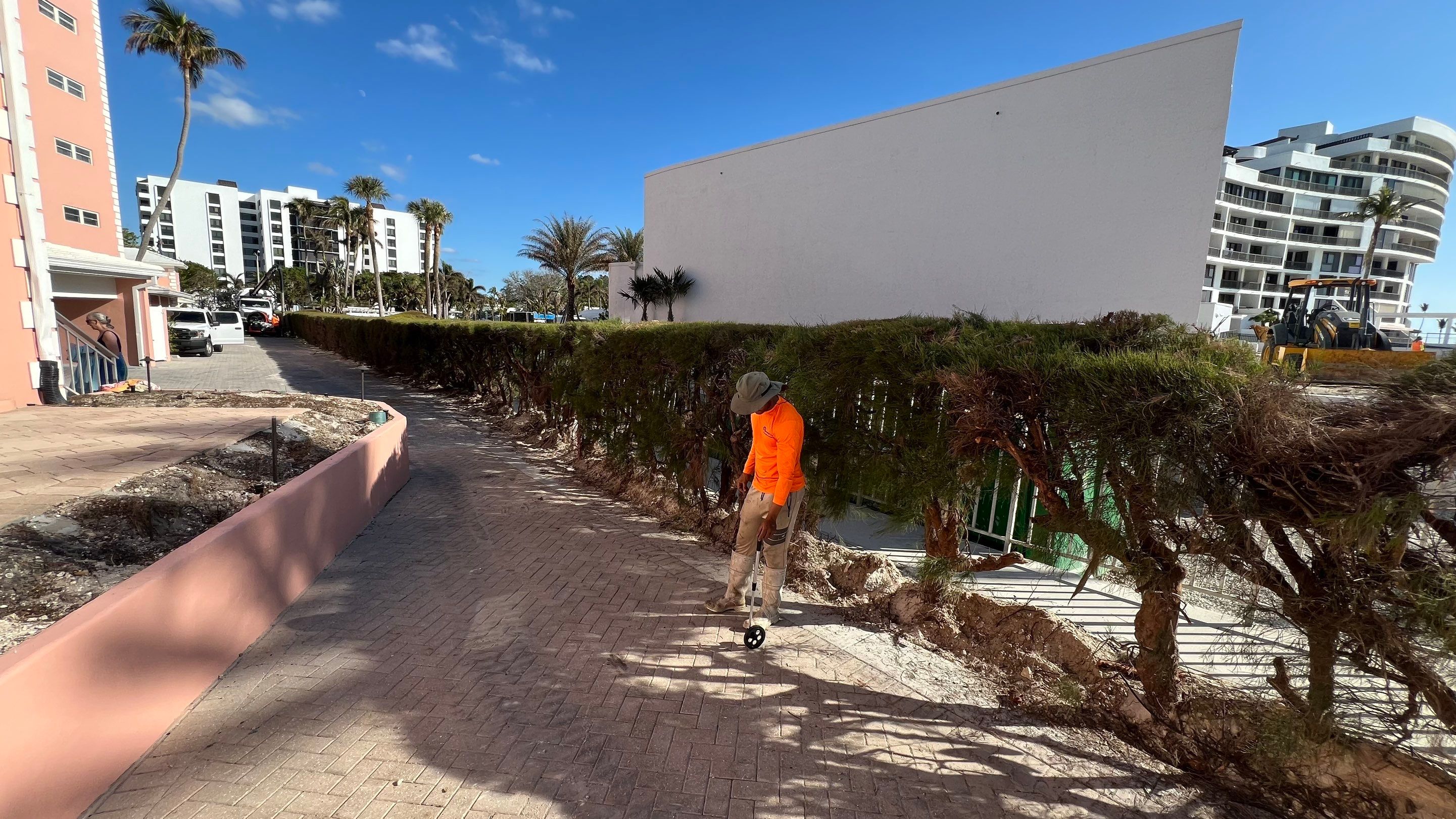 Catch Basin Cleaning After Hurricane Milton Naples Condo by APS Power & Water