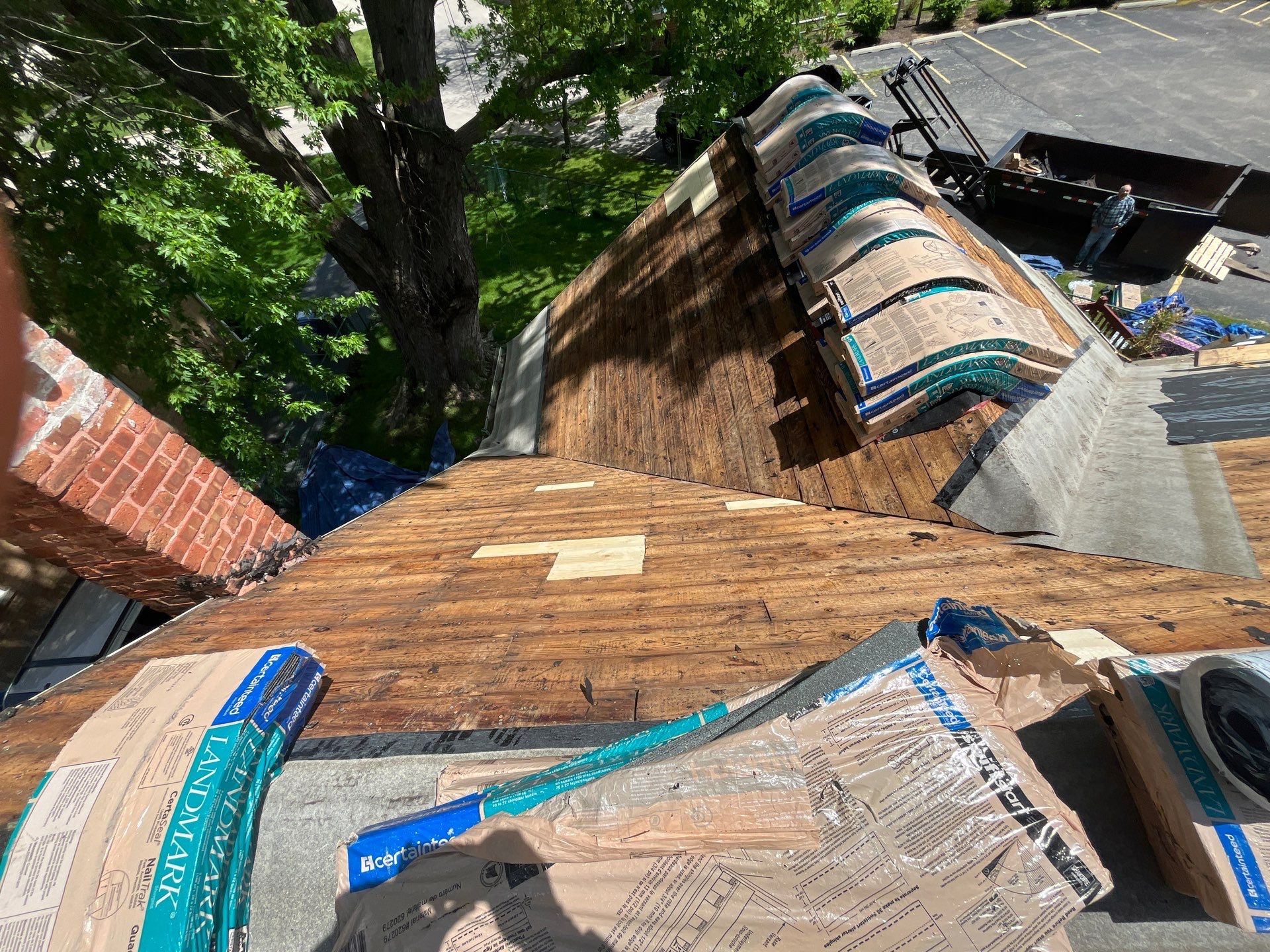 Roof replacement and interior repair by wind damage by Just Brilliant Restoration JBR