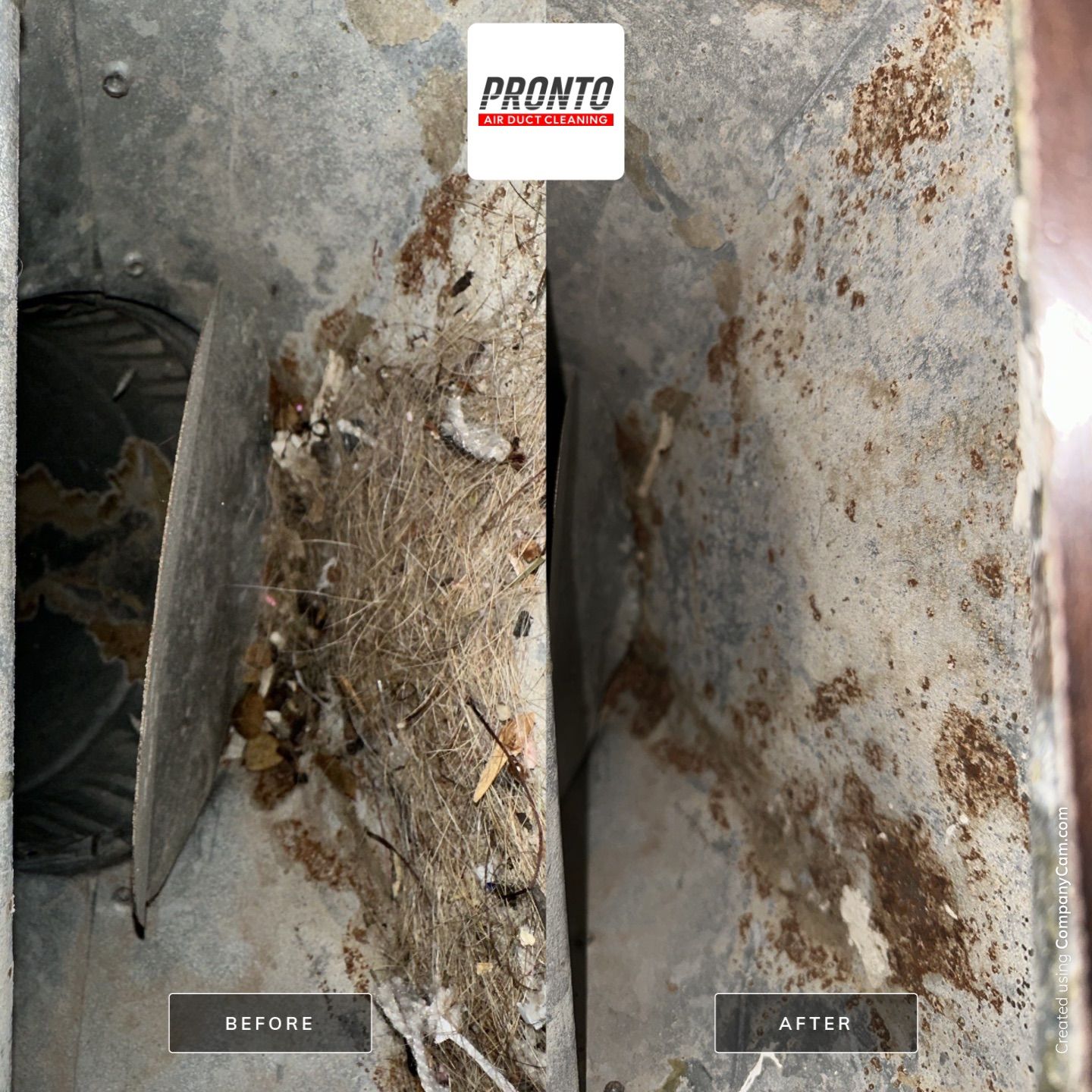 Air duct cleaning using Hypervac by Pronto Air Duct Cleaning