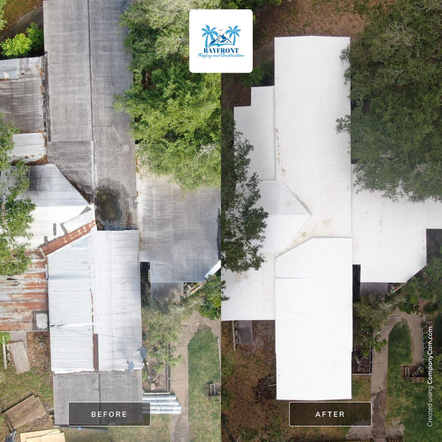 Cartoon Roof turned TPO Elegant by Bayfront Roofing and Construction