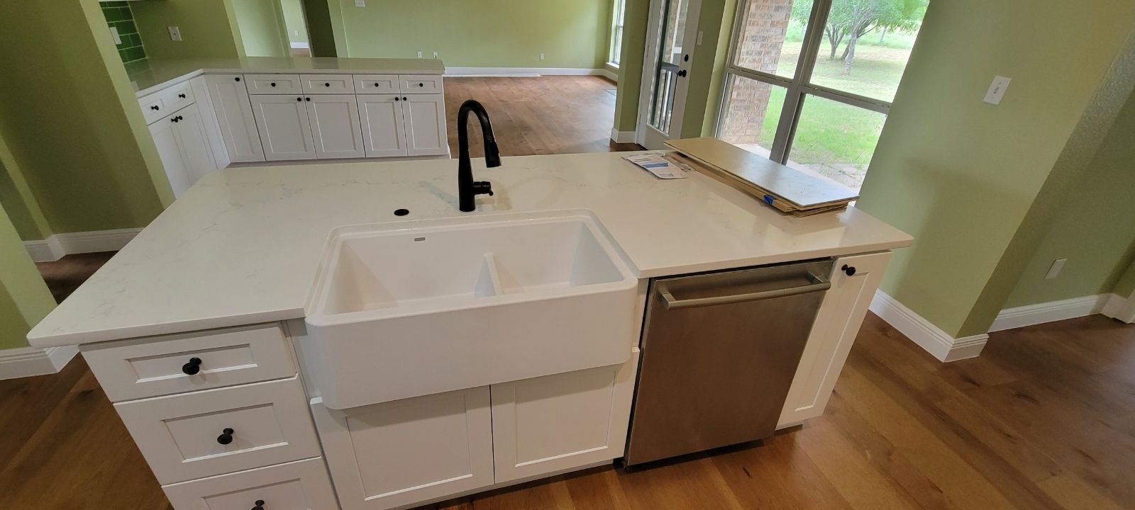 Pop of Green Kitchen Remodel in Devine TX by Legacy Bath and Kitchen 