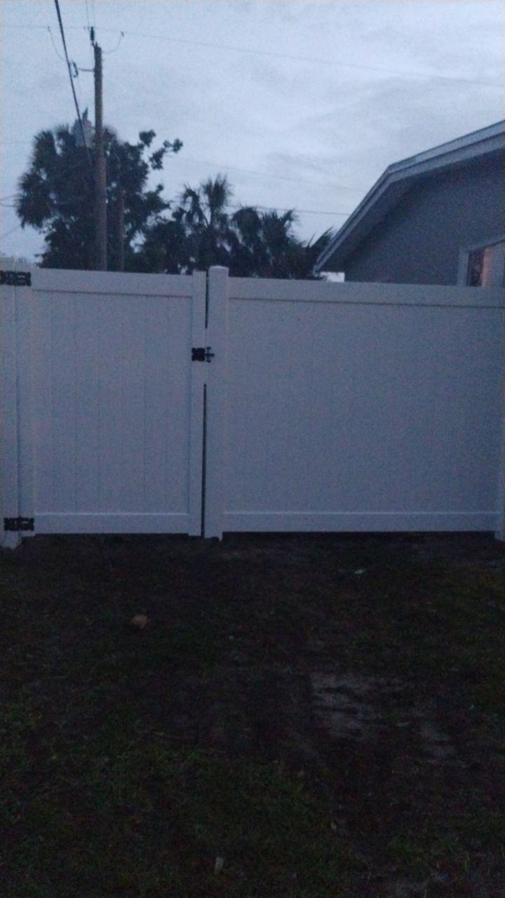 White Vinyl Privacy Fence Installation In North Port, FL by Asap fence and gates, LLC