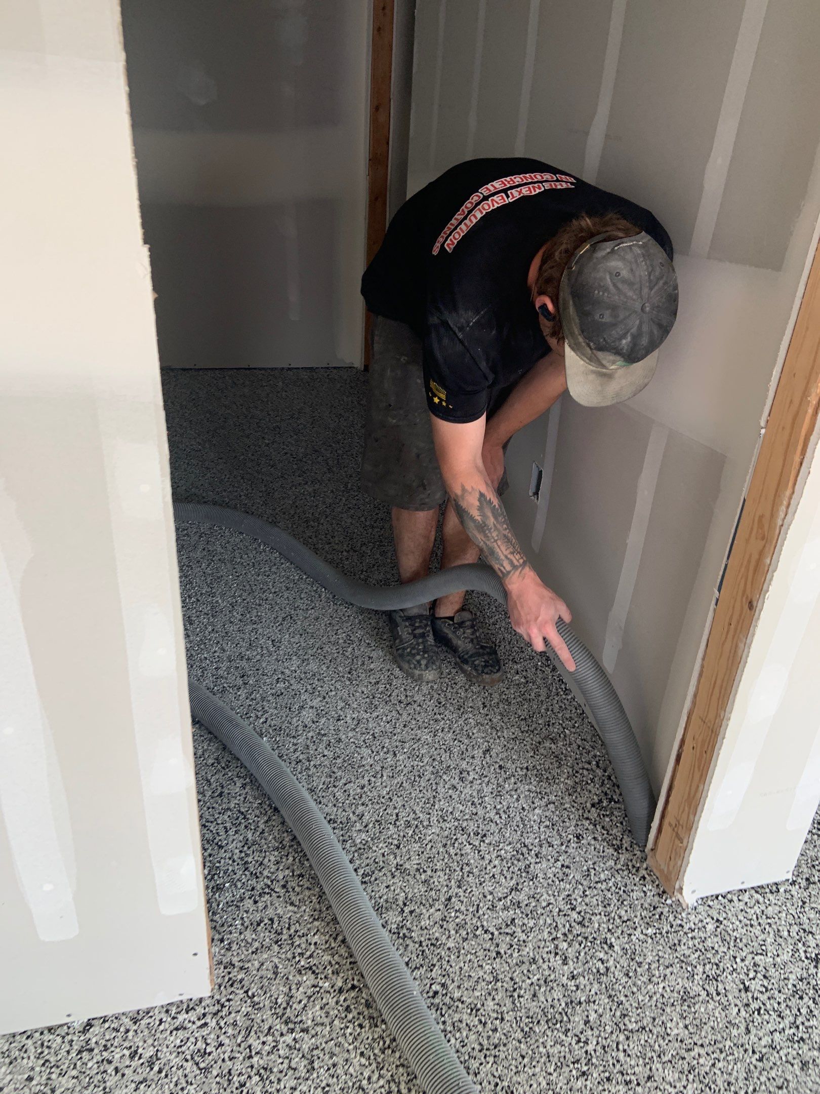 Basement Transformation using Domino by Croc Coatings, LLC