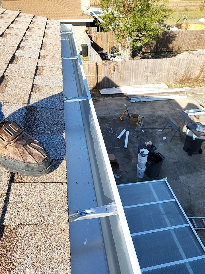 Gutter Installation using K-Style Seamless Gutters by Gutter Professors