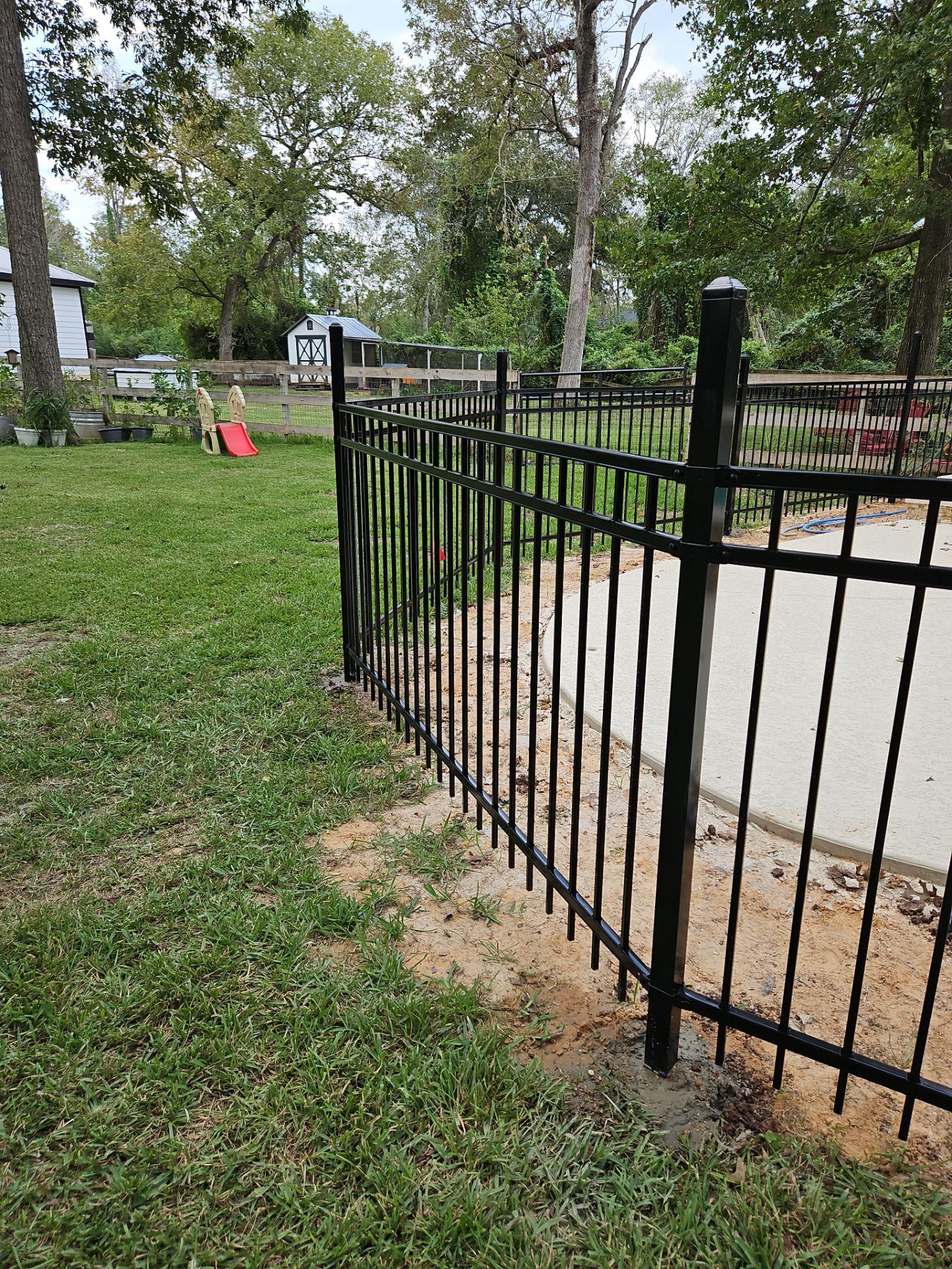 Ranch Style fence Plus Iron installation by Tim's Fences