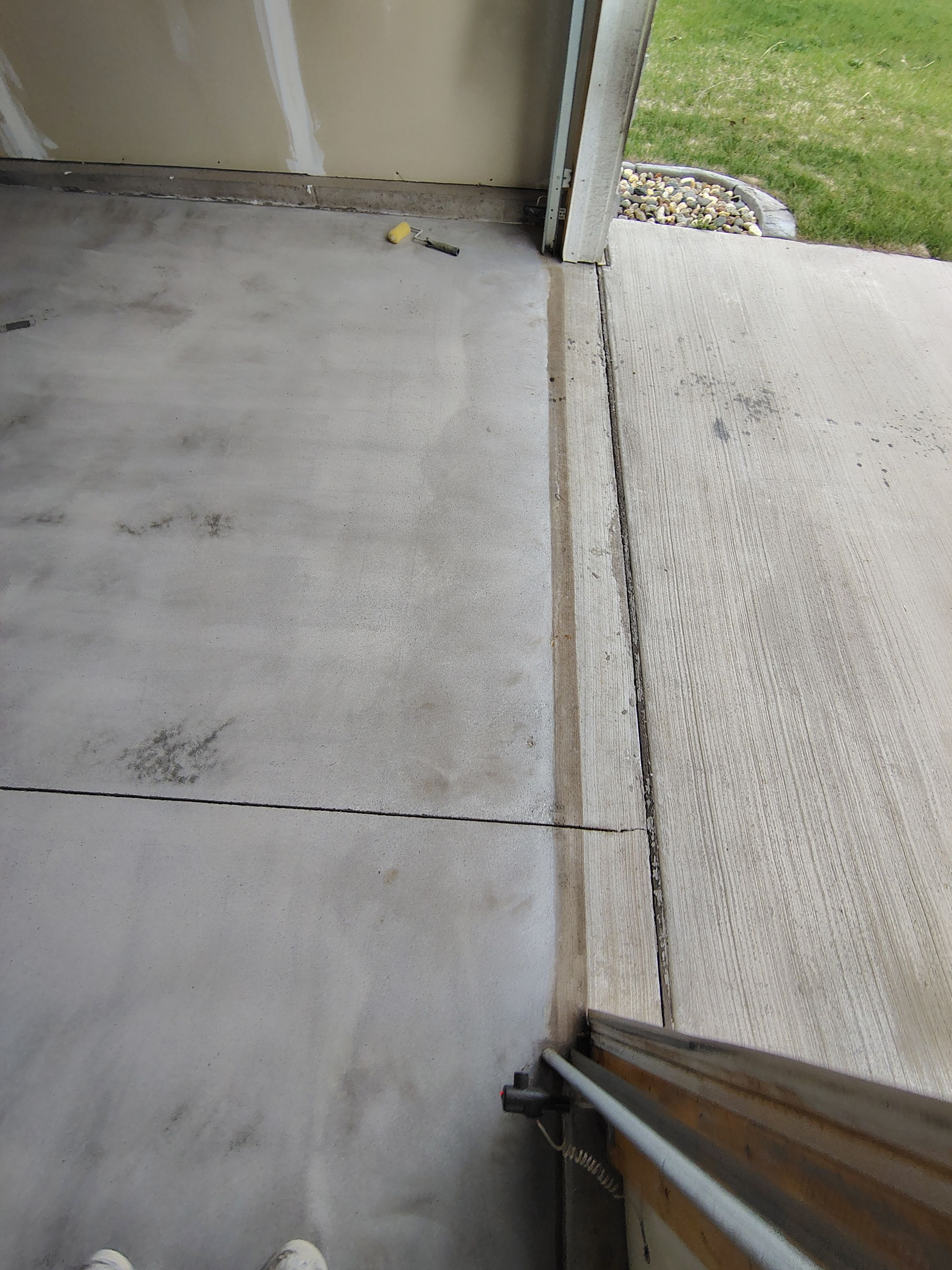 Epoxy Garage Floor Coating with Decorative Flake in Harrisburg by Select Painting, Coatings & Garage Cabinets