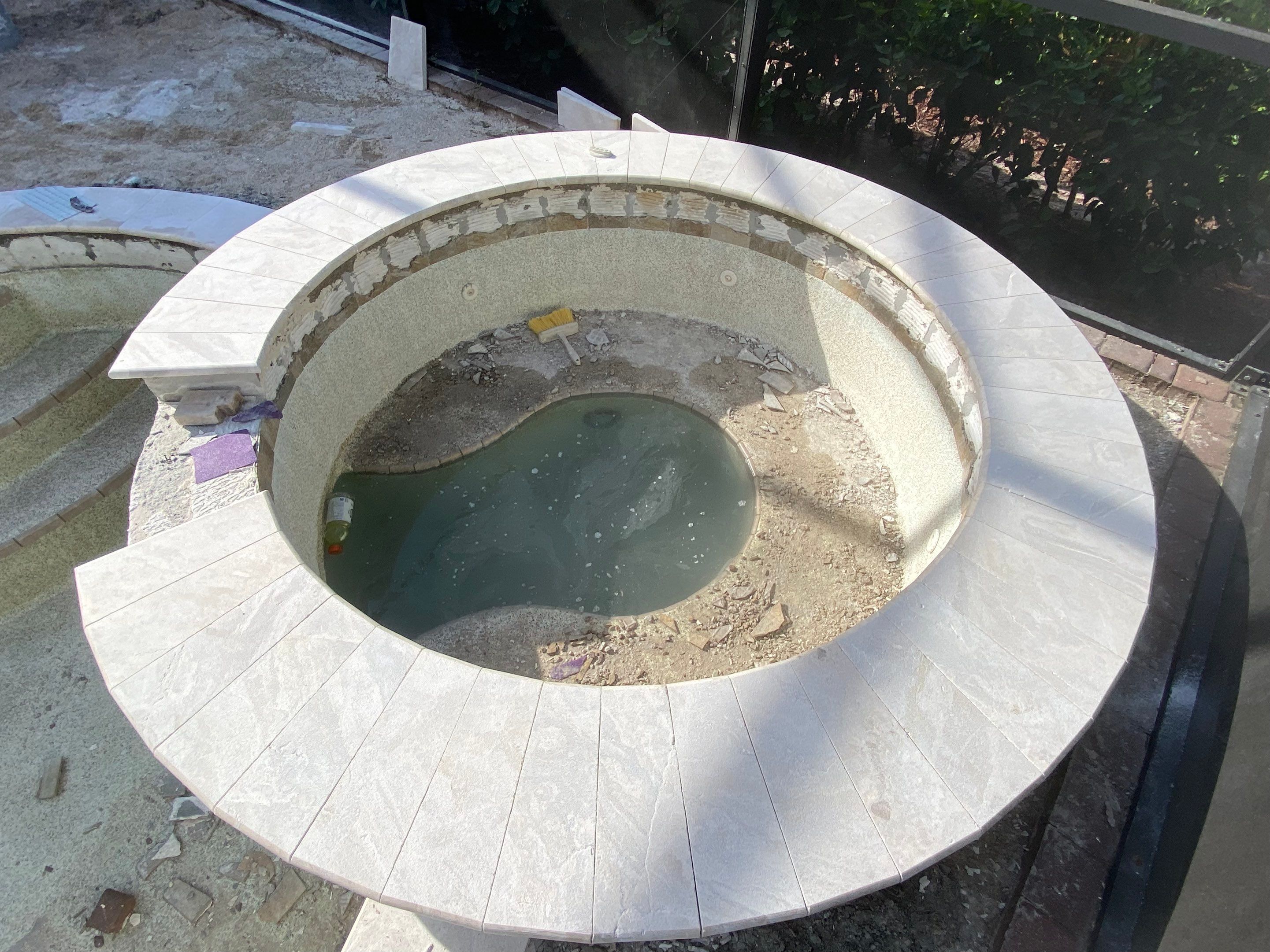 Textured Marble Pool Deck - Bonita National Golf & Country Club by Old Town Pavers Llc