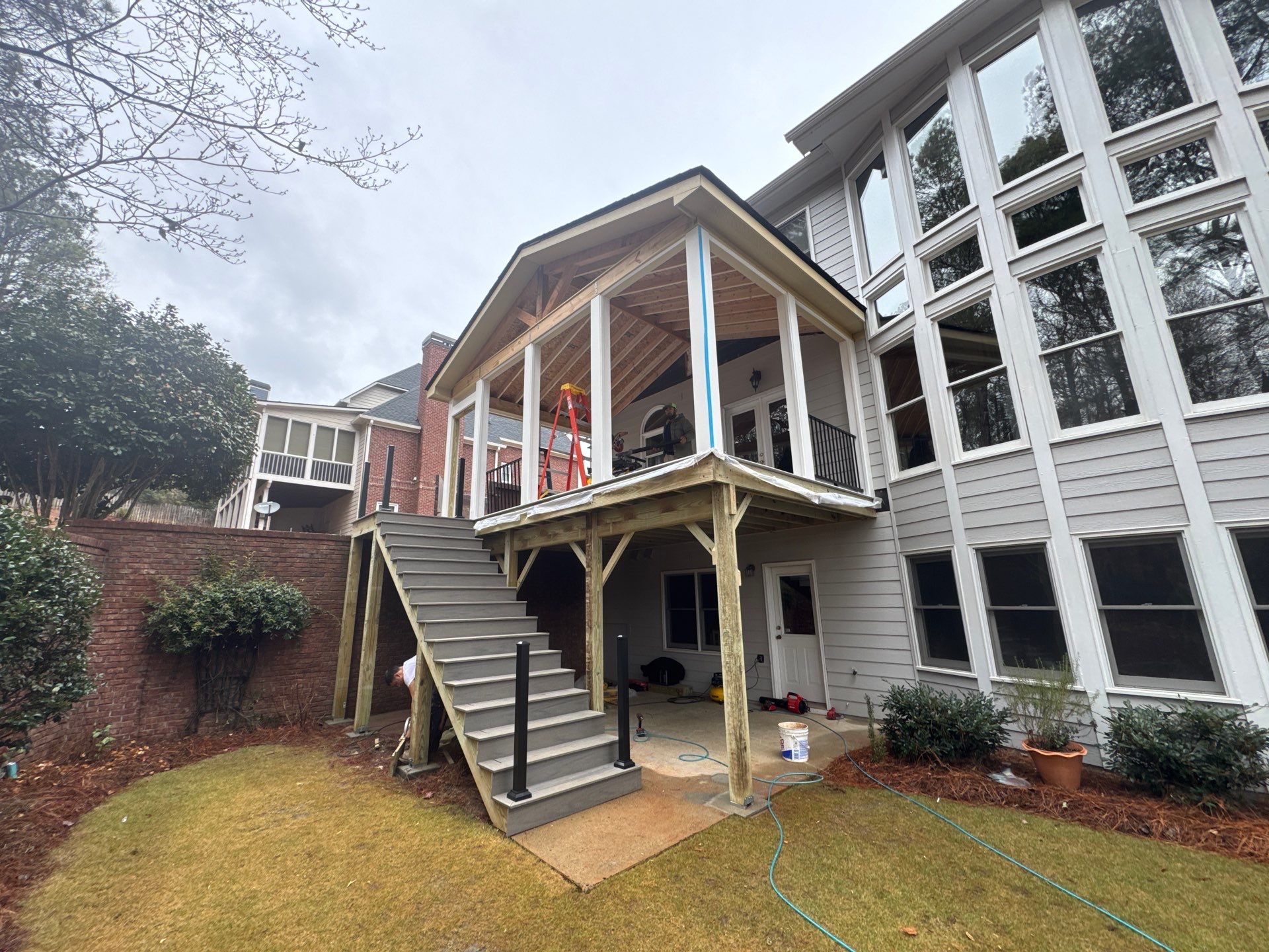 Screen Porch Construction  by Swift Home Renovations 