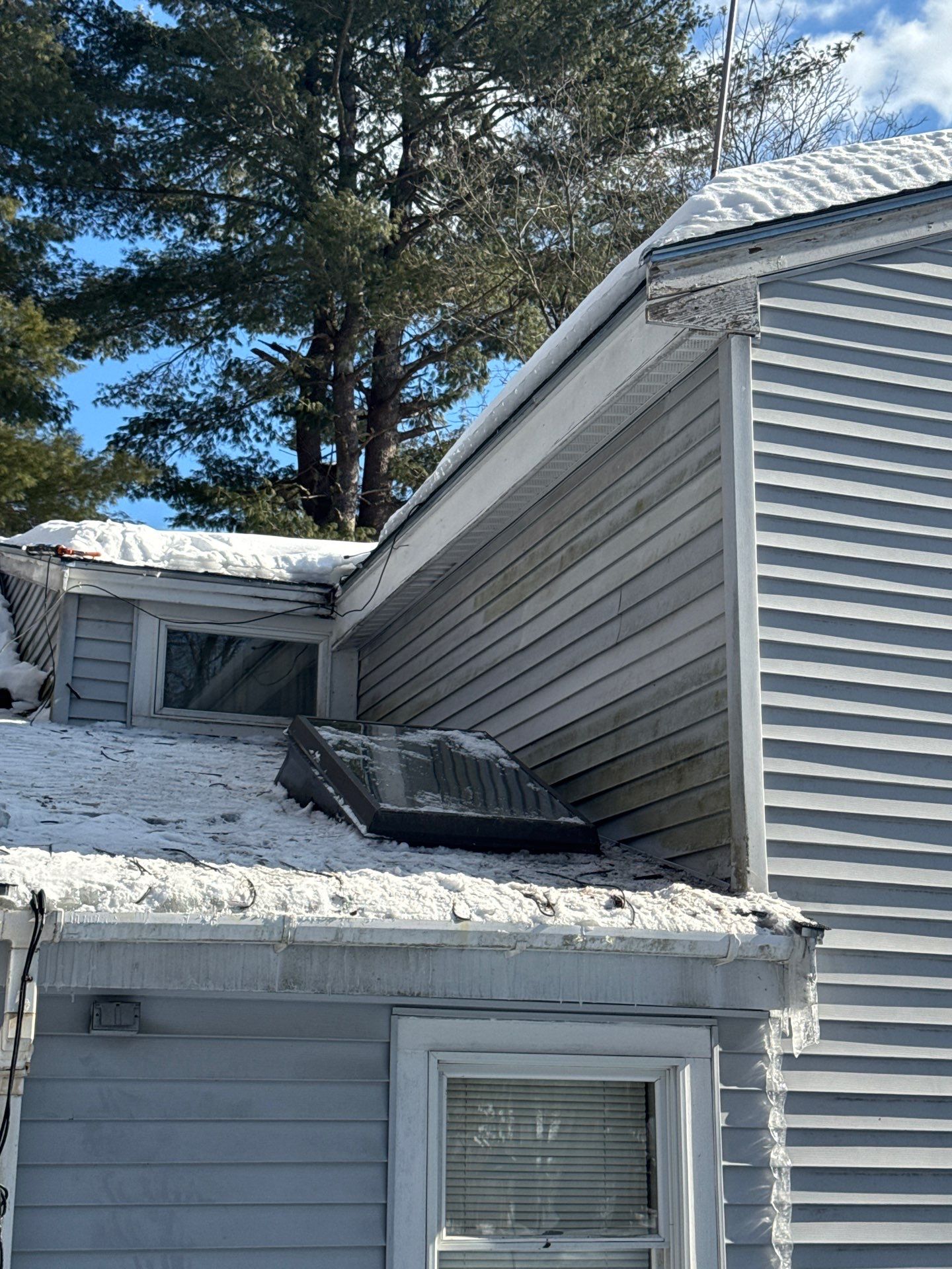 Ice Dam Removal, Snow Removal & Sidewall Flashing Repair in Acton, MA by Mighty Dog Roofing of Greater Middlesex County