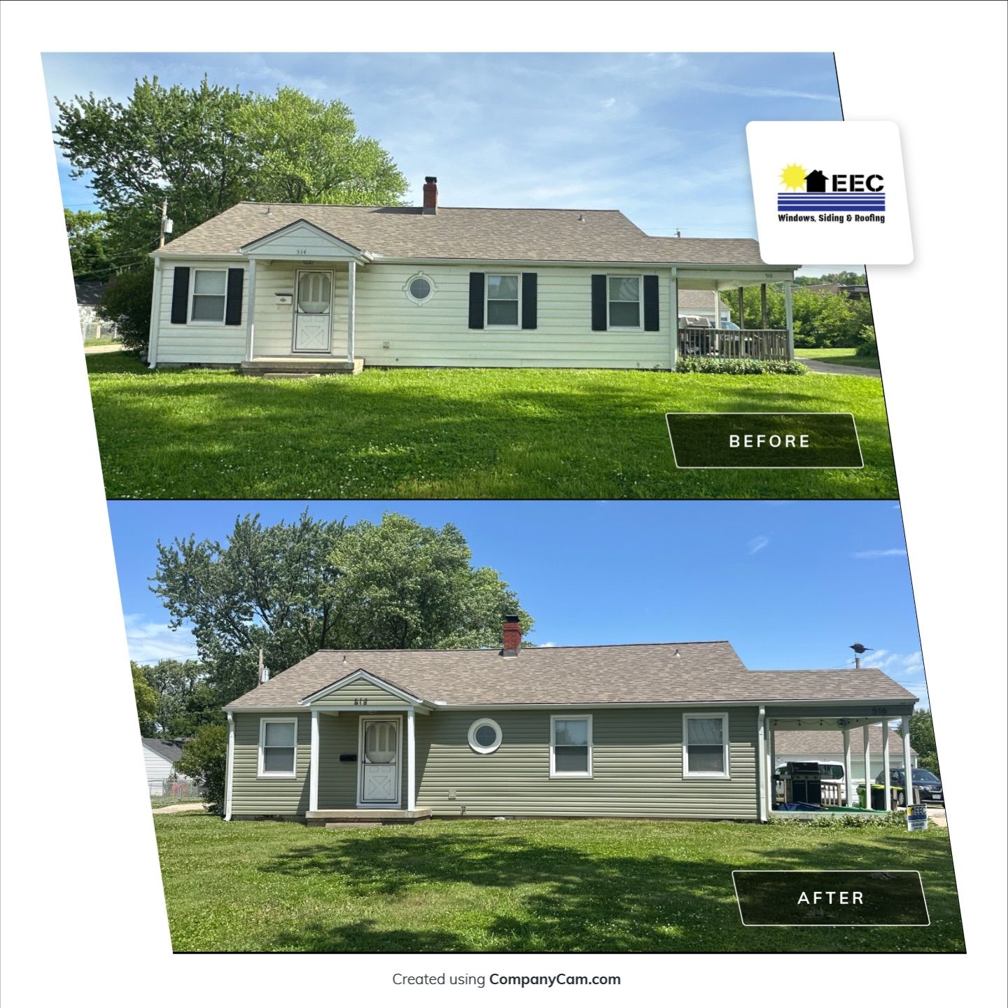New Cypress Siding going on this North Kansas City Home  by EEC  Windows, Siding & Roofing 