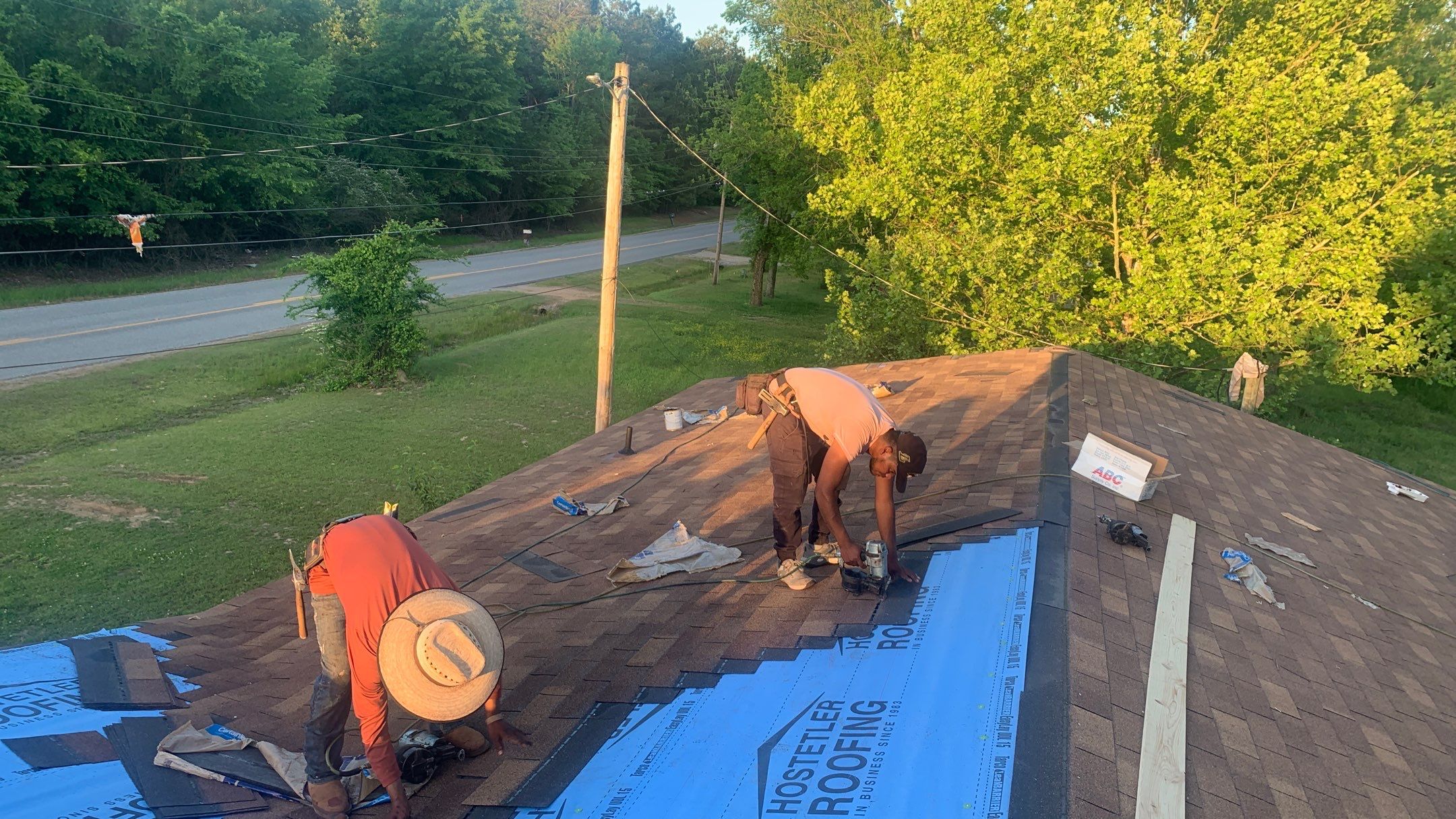 Storm Restoration Reroof: 25 Year 3-Tab Shingle by Hostetler Roofing
