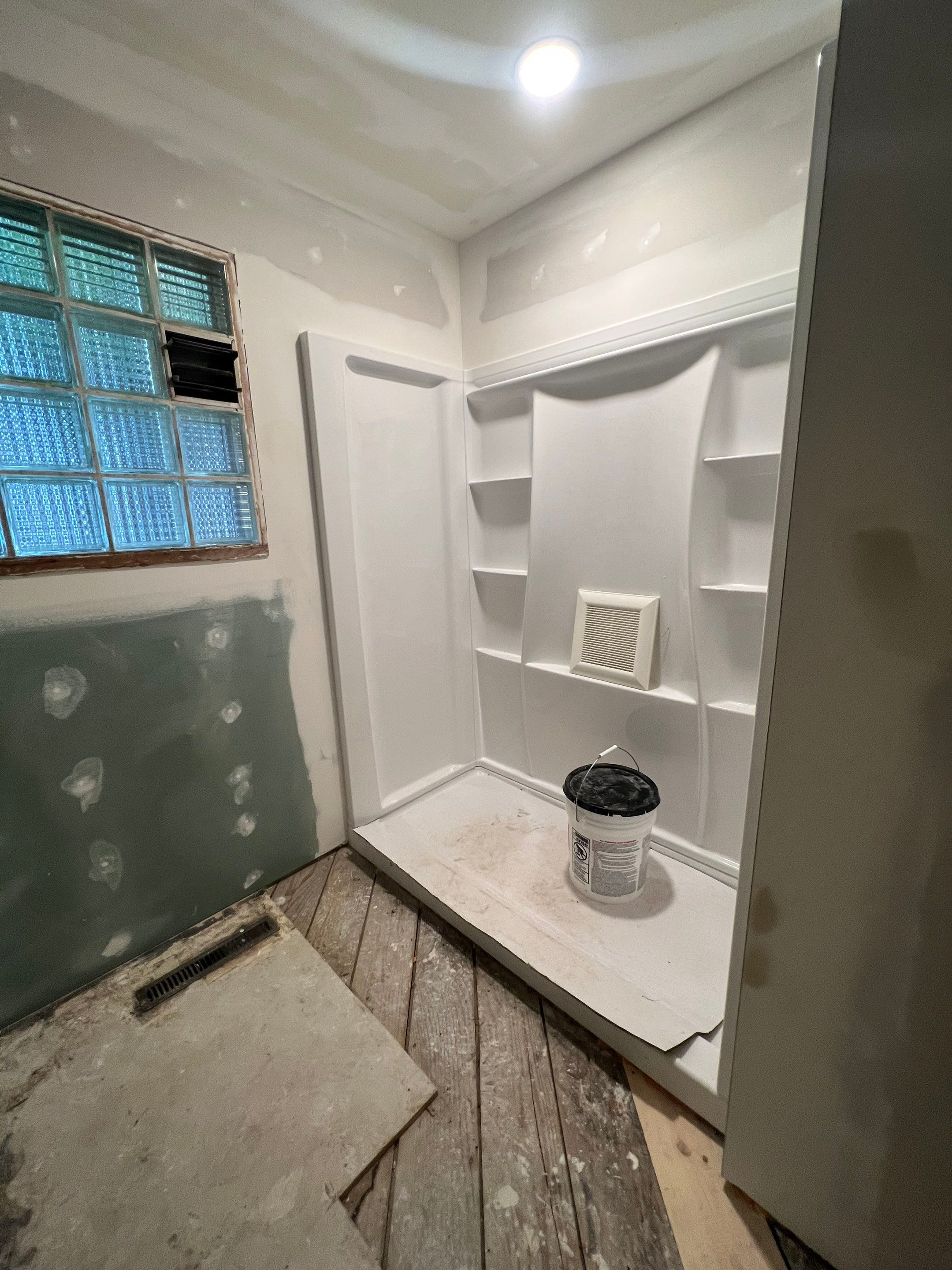 Bathroom Remodel using Shower Kit by Villegas Remodeling, LLC