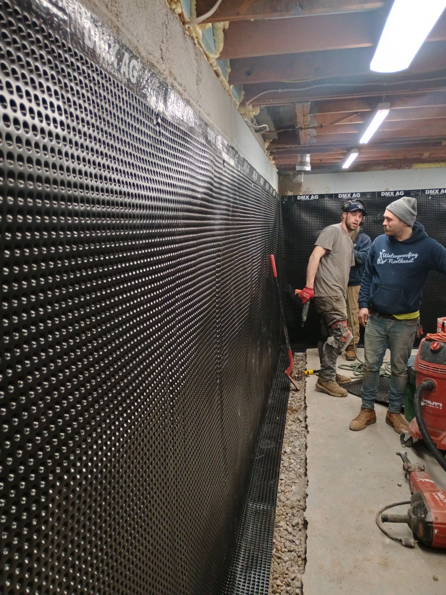 Depressurizing Denny's Basement Wall by Waterproofing Northeast
