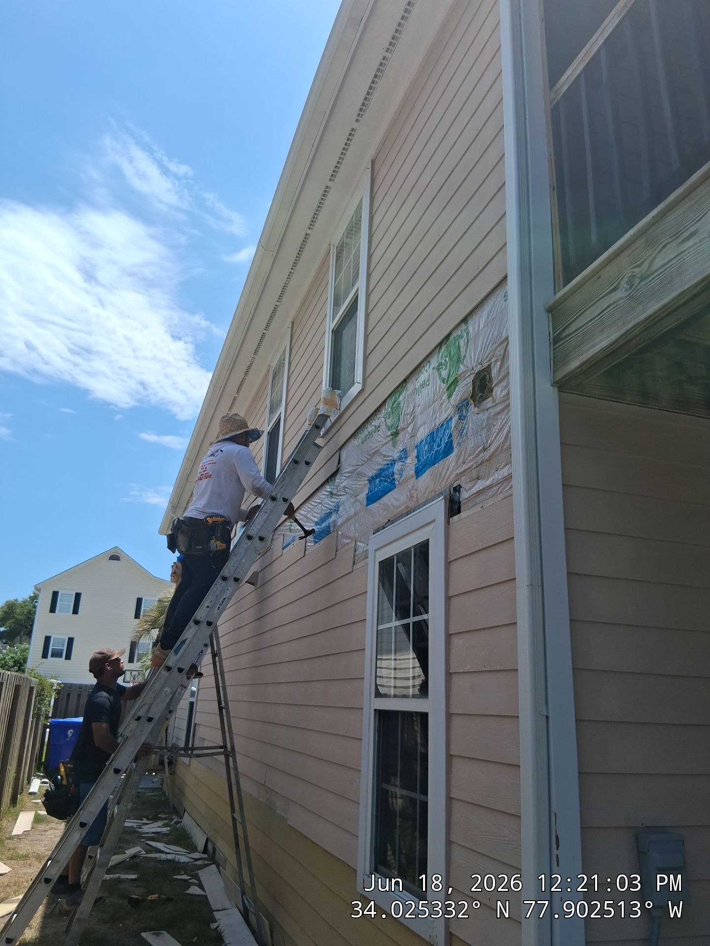 Carolina Beach Vinyl Siding Replacement and Exterior Weatherproofing Repair by RGR Construction and Roofing, LLC