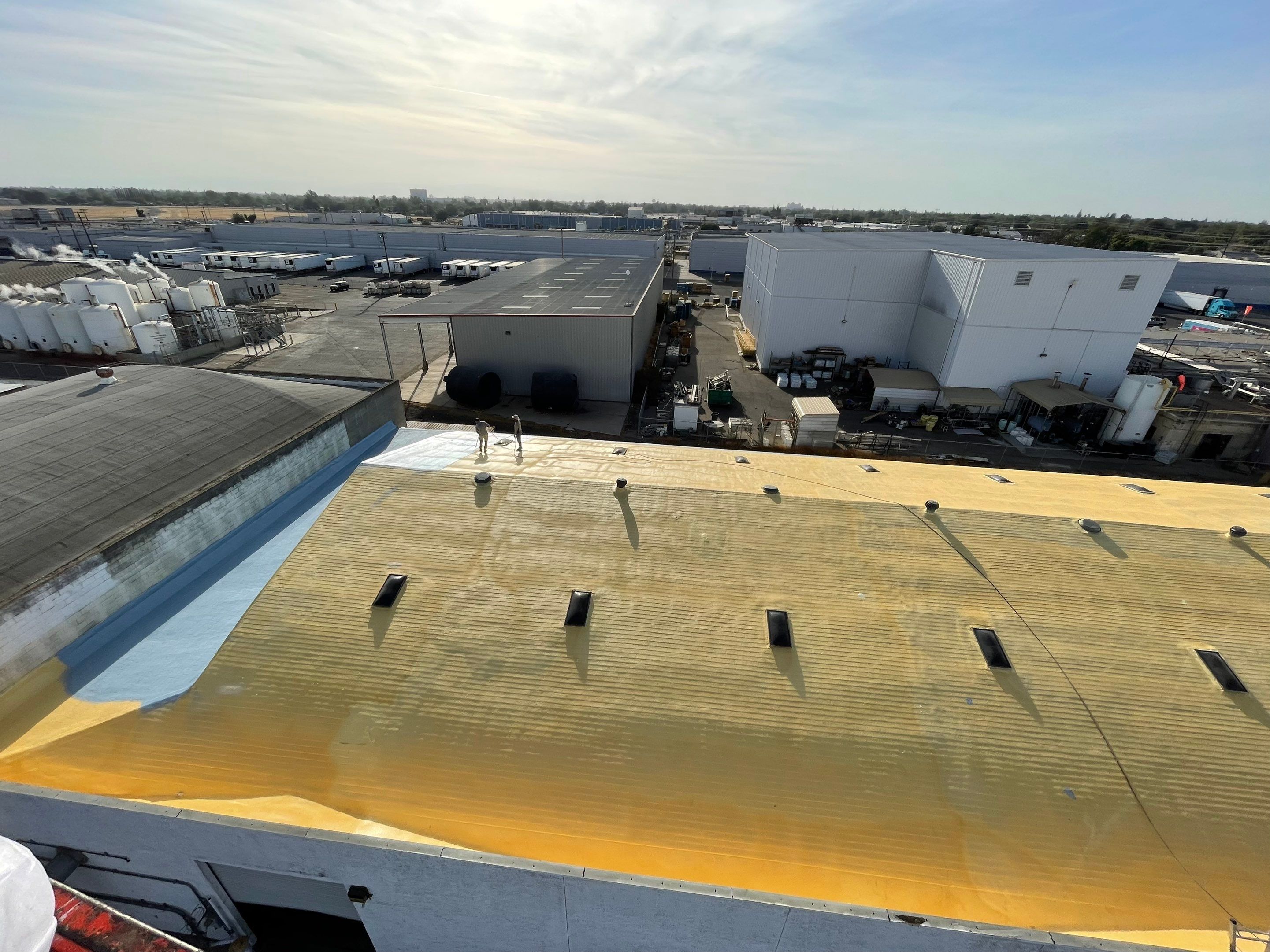 Spray foam and coatings using Polyurethane spray foam by Straight Edge Roofing Inc