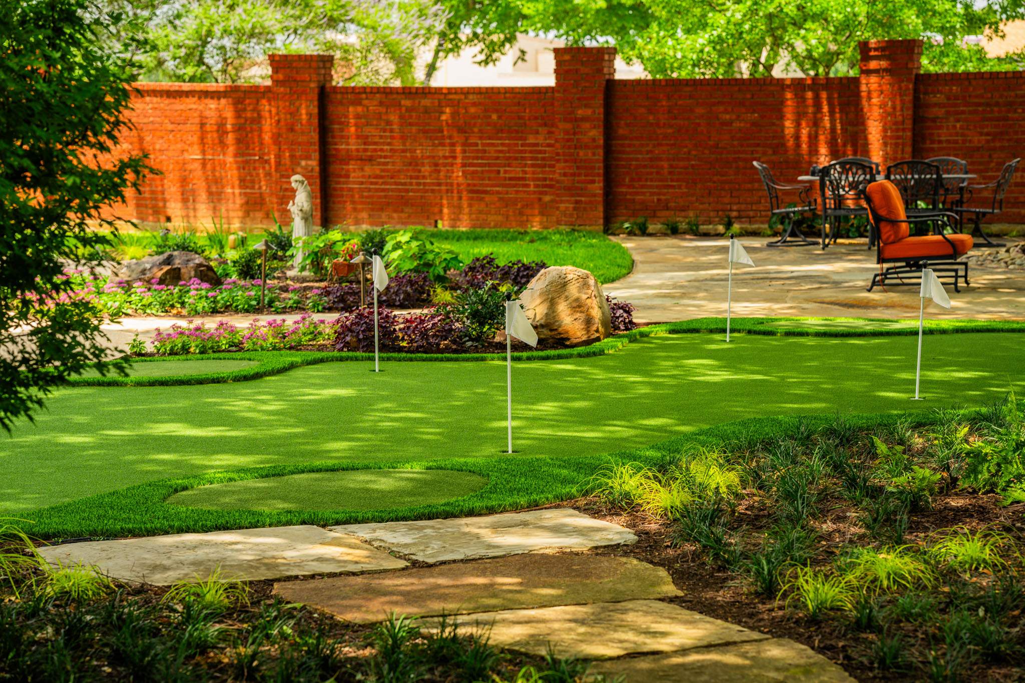 Disjointed to Defined Landscaping by Complete Exterior Solutions