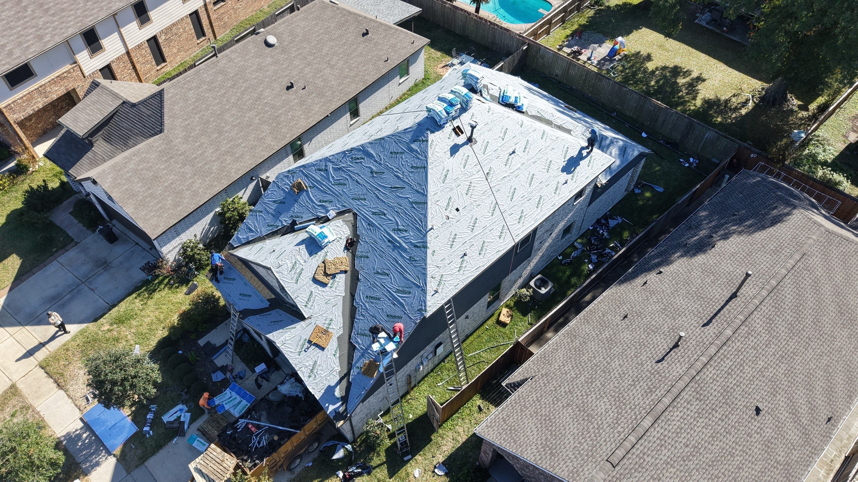 Roof Replacement Project in Houston by Roofing Technologies Unlimited