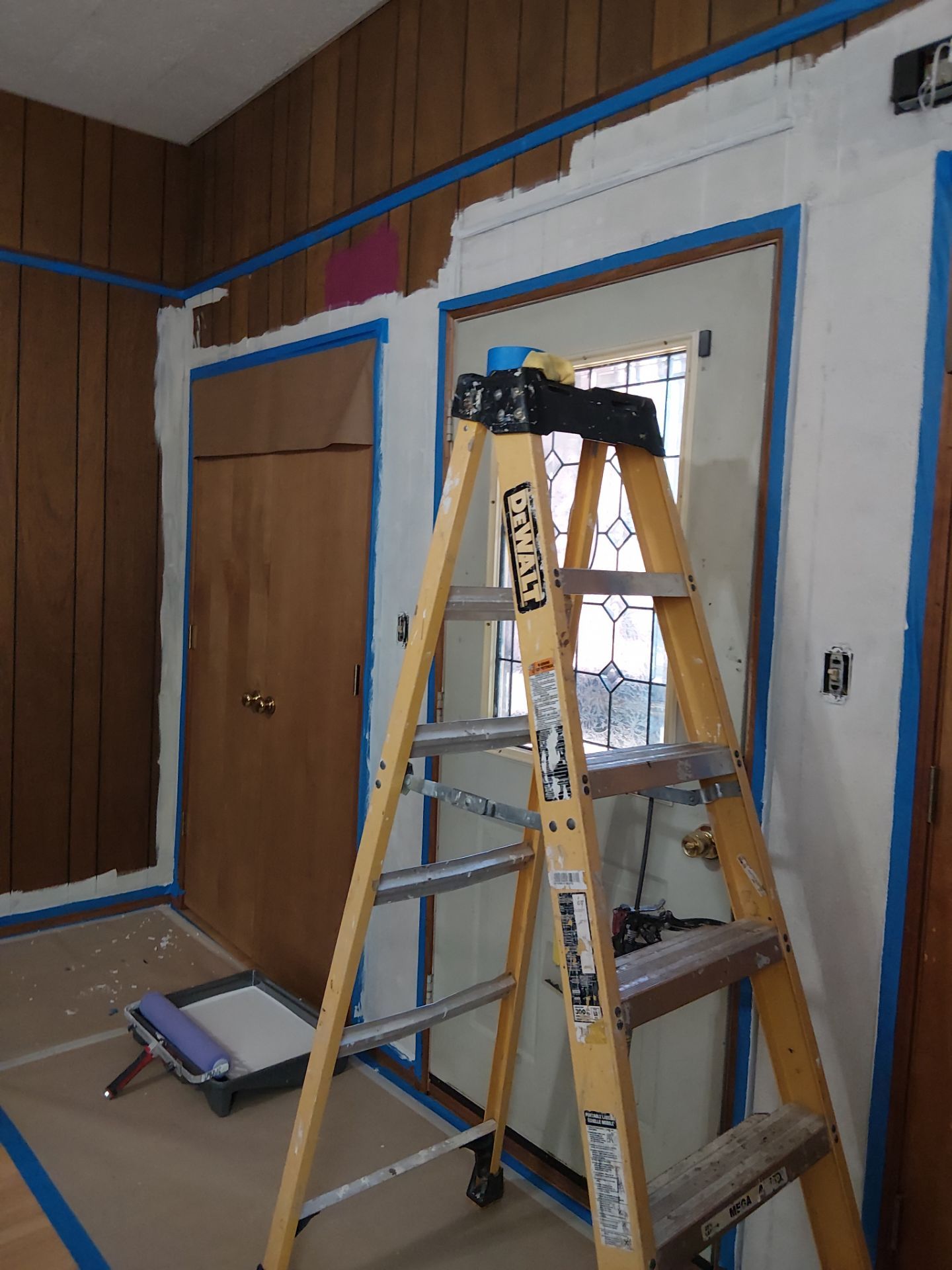 Interior Transformation: Refreshing Wood Paneling by Legendary Services Company LLC.