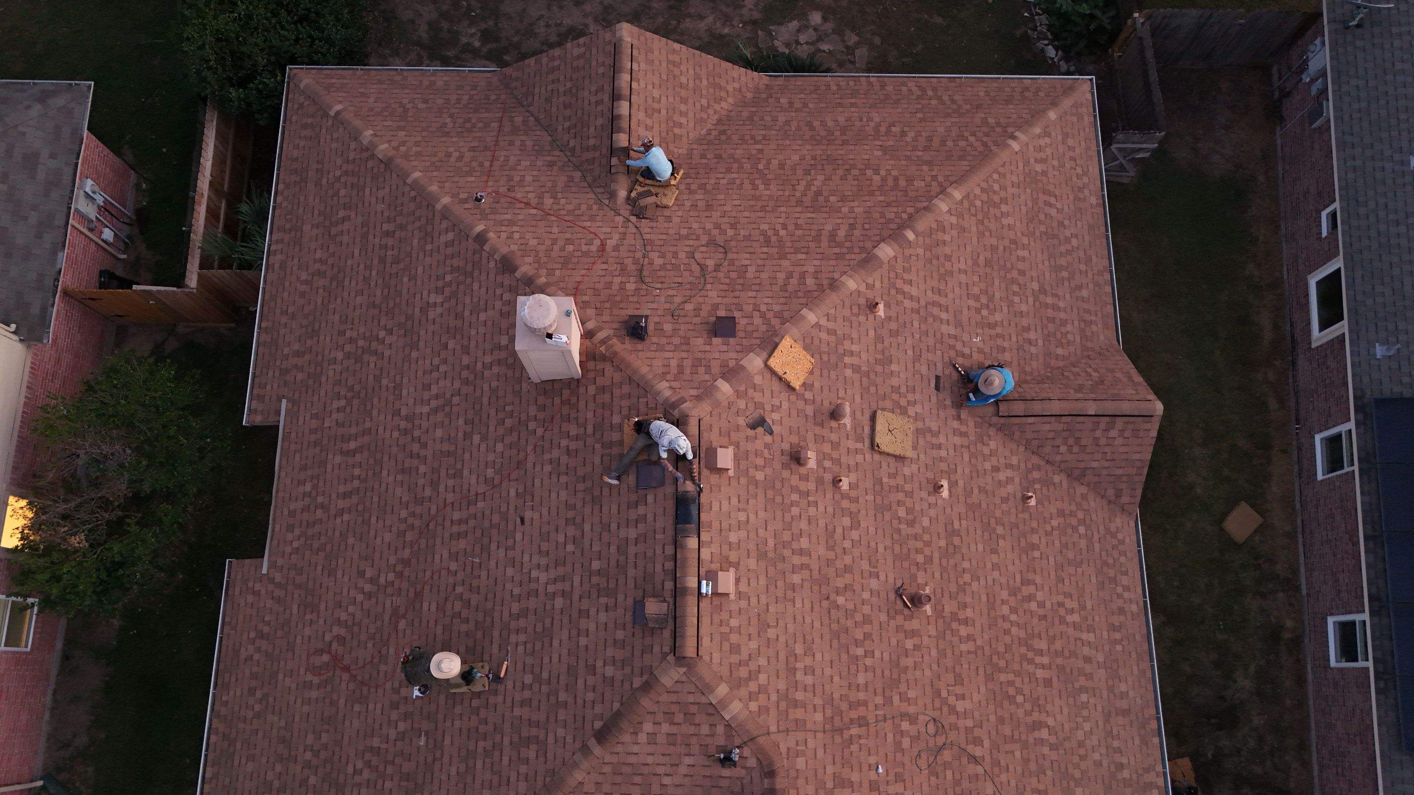 Golden-Tan Roof Replacement — Spring, TX by PL Roofing & SB Roofing, LLC.