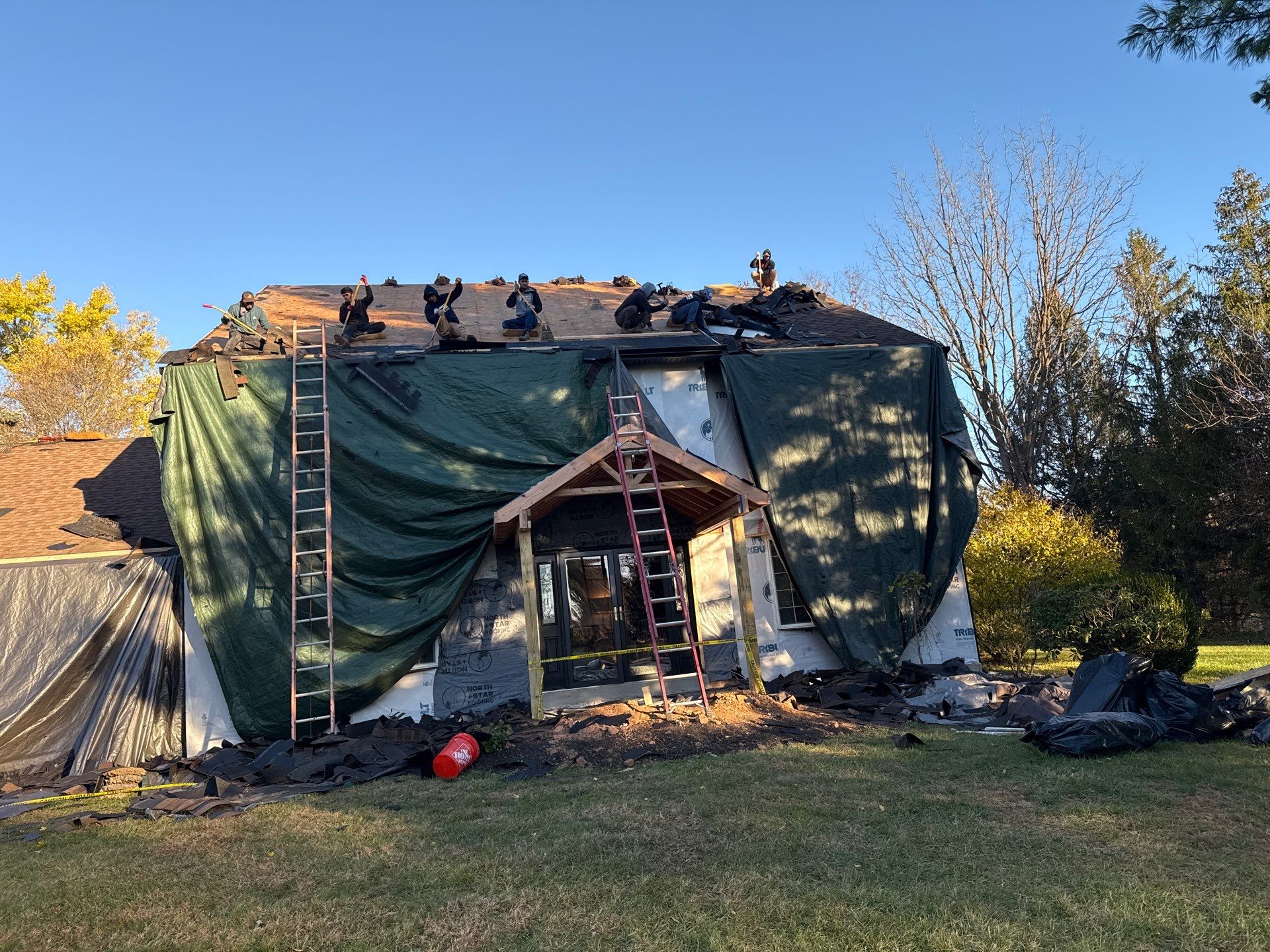 Full Exterior Renovation with GAF Roofing System in North Wales by North Star Roofing