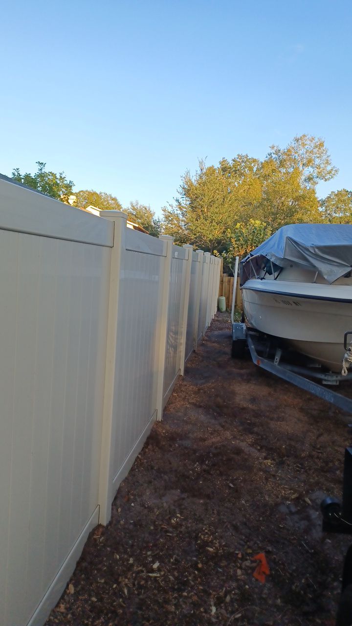 Sarasota, FL 6ft. Tan Vinyl Privacy Fence  by Asap fence and gates, LLC