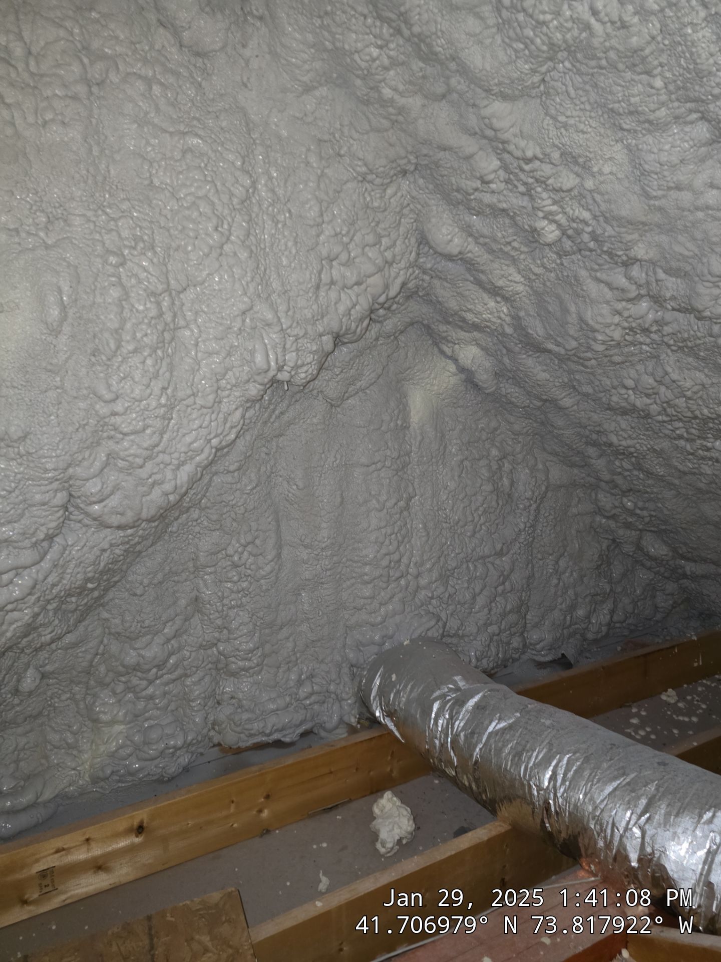 Attic Insulation using open cell spray foam by NYS Foam & Energy