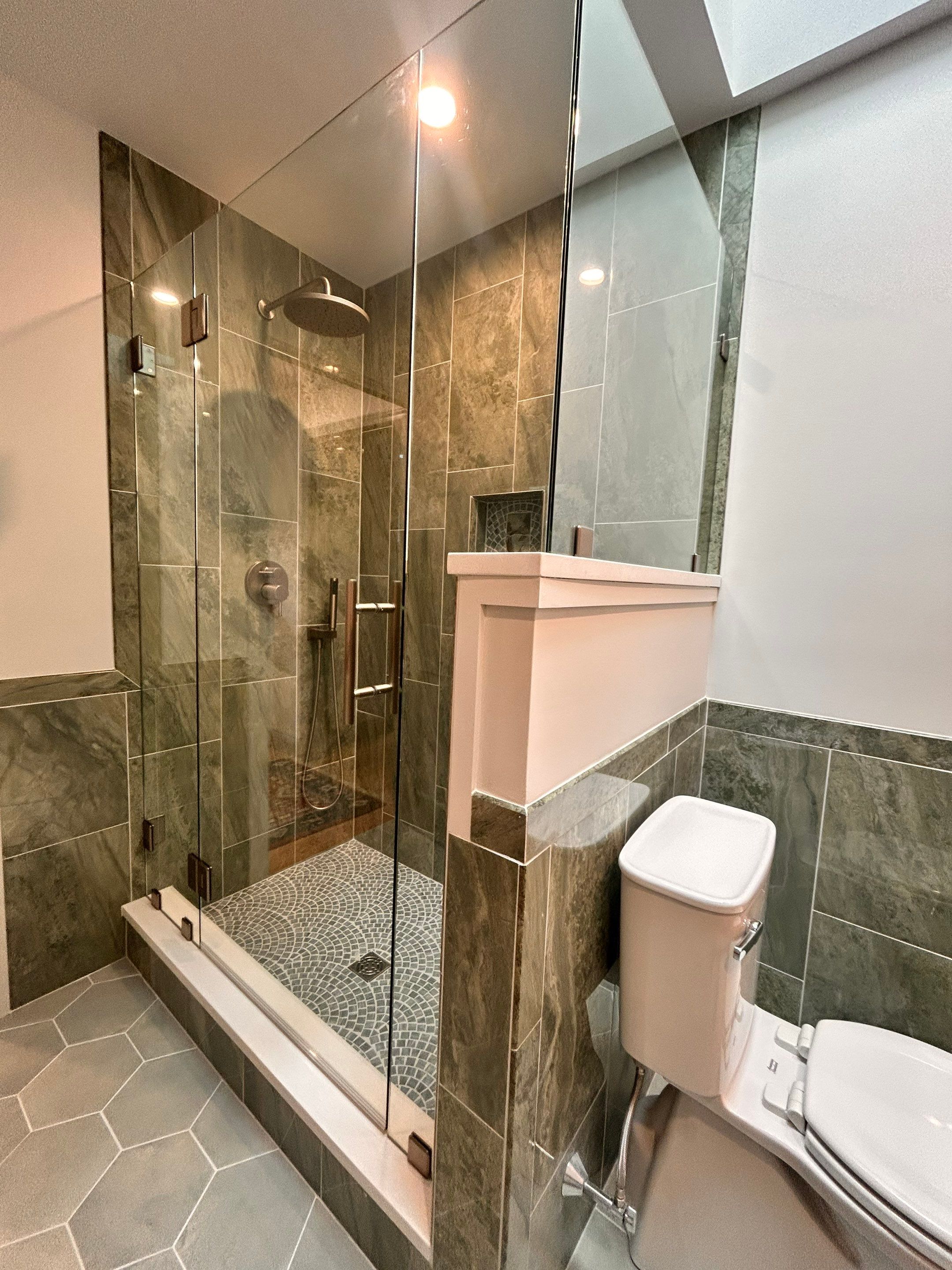 Shower Enclosure using Tempered Shower Glass by Cheshire Glass Company