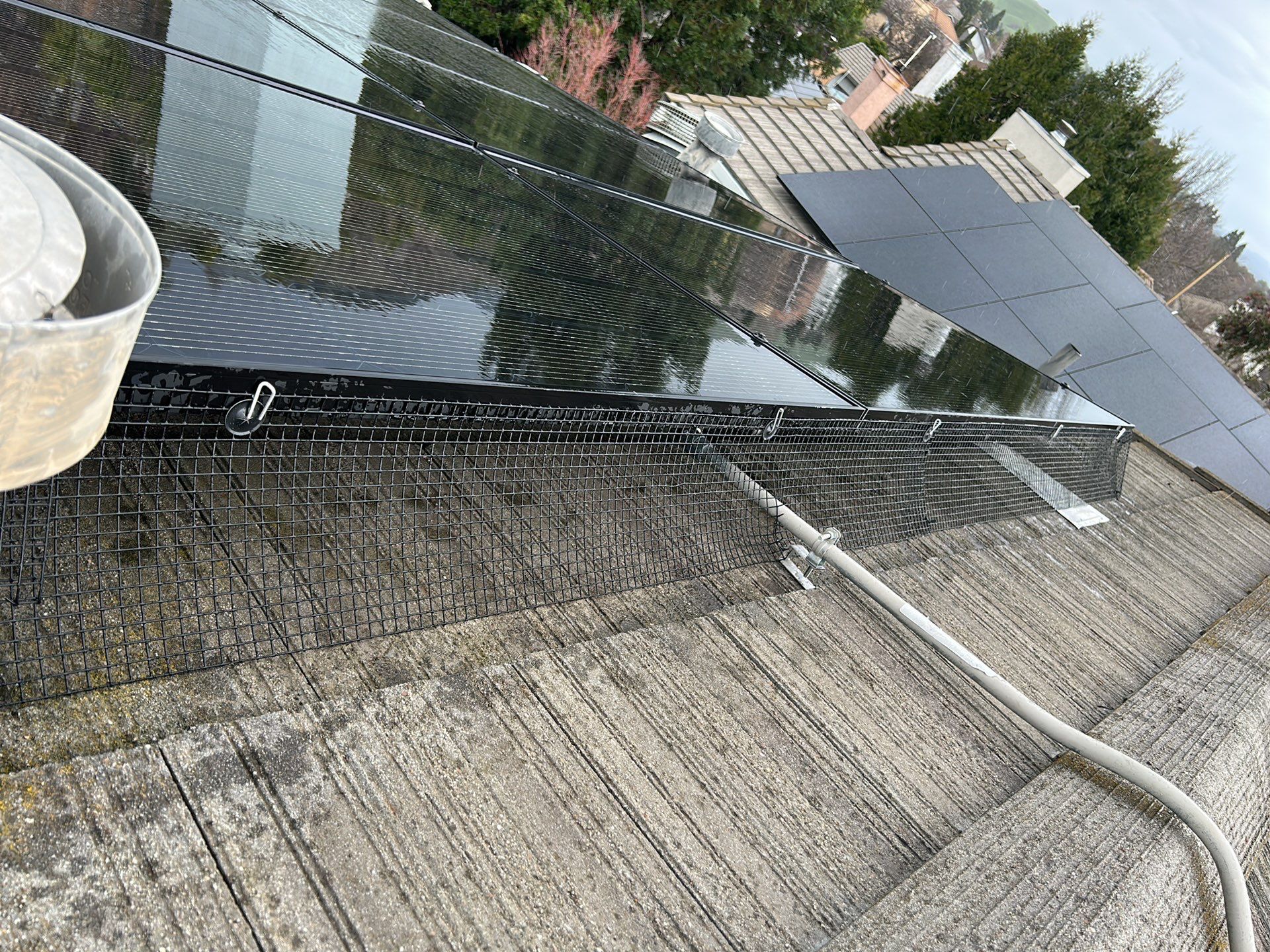 Solar Panel Bird Proofing using Critter Guard Mesh-Flat tile by All One Solar Shine
