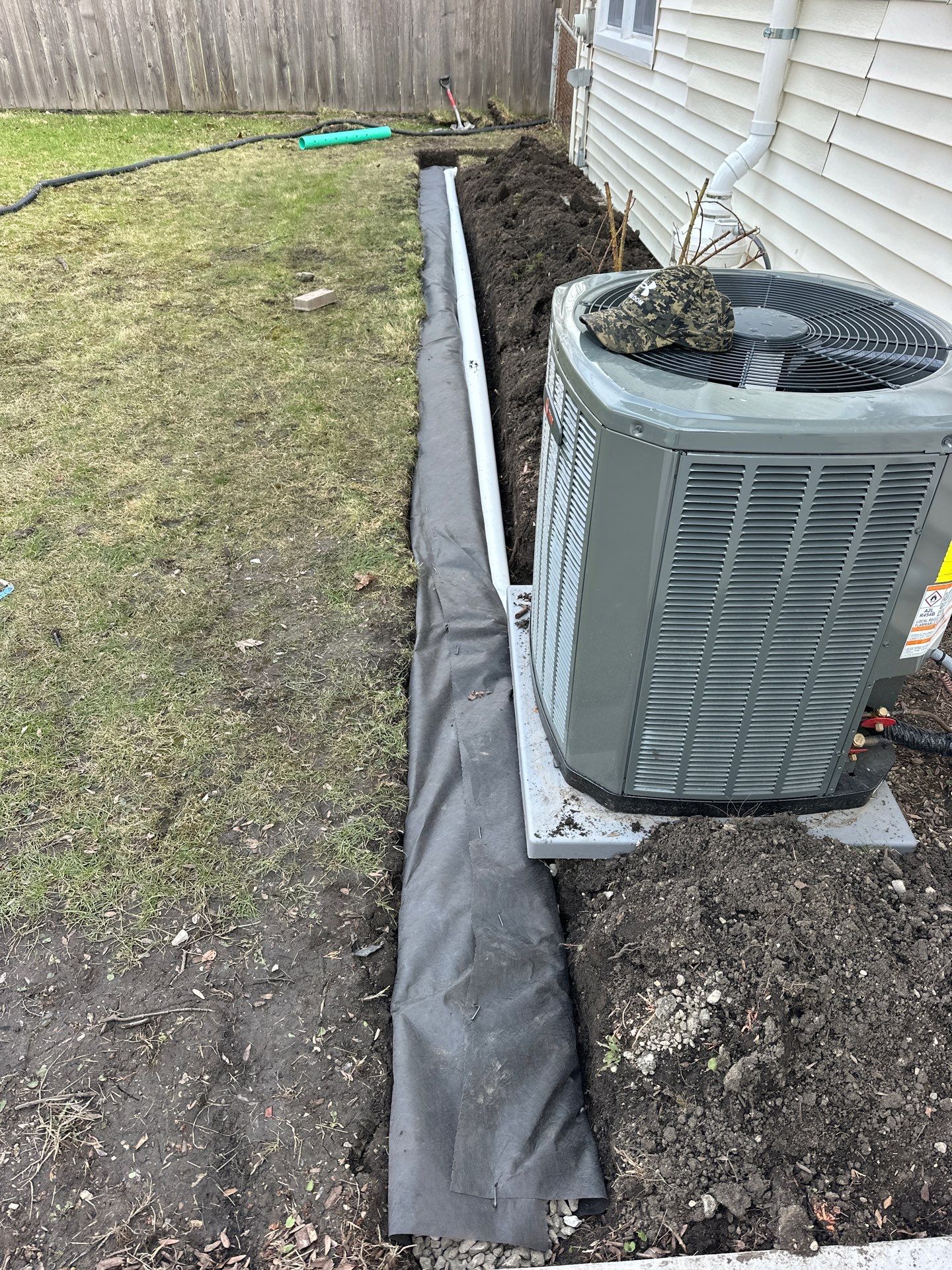 French drain and Sump pump reroute to flo well by A&N