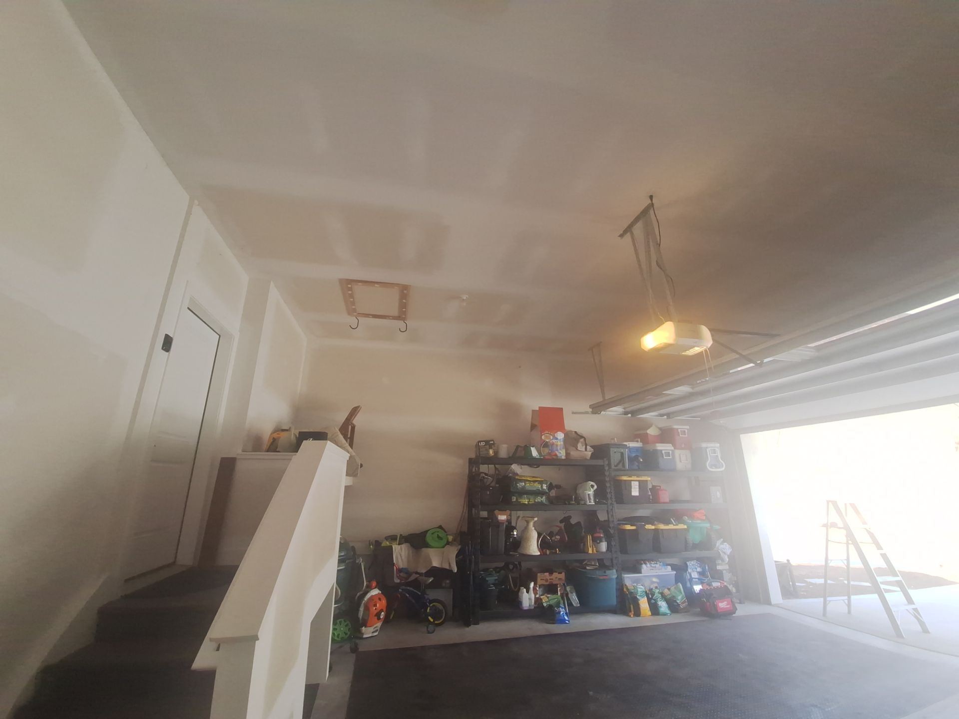 Garage Transformation in West Michigan | Full Interior Repaint & Epoxy Flake Floor in Tidal Wave Blend by Gordon Painting