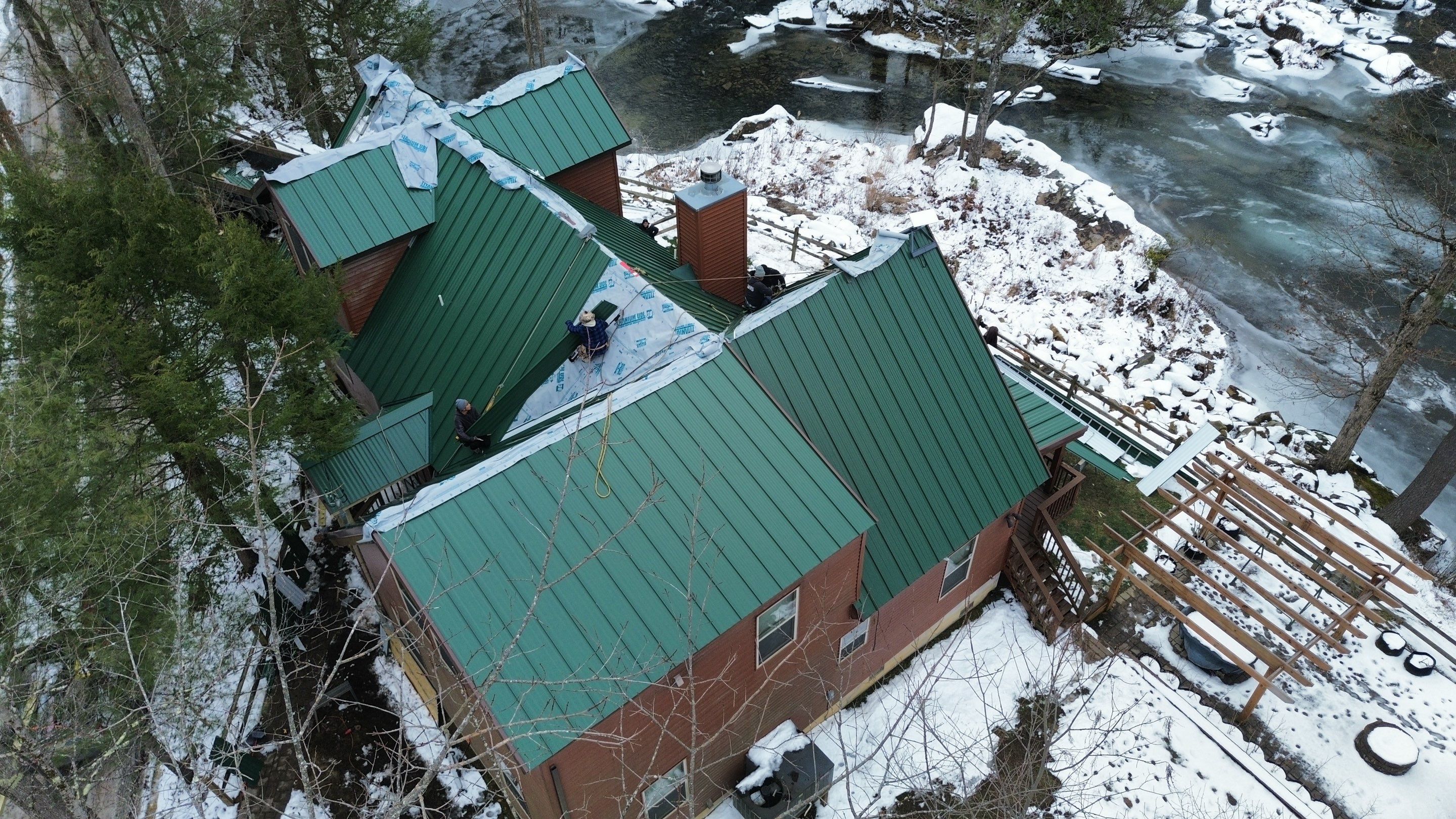 Residential Roofing Installation using Standing Seam Metal - 4766 by Rainstoppers Roofing