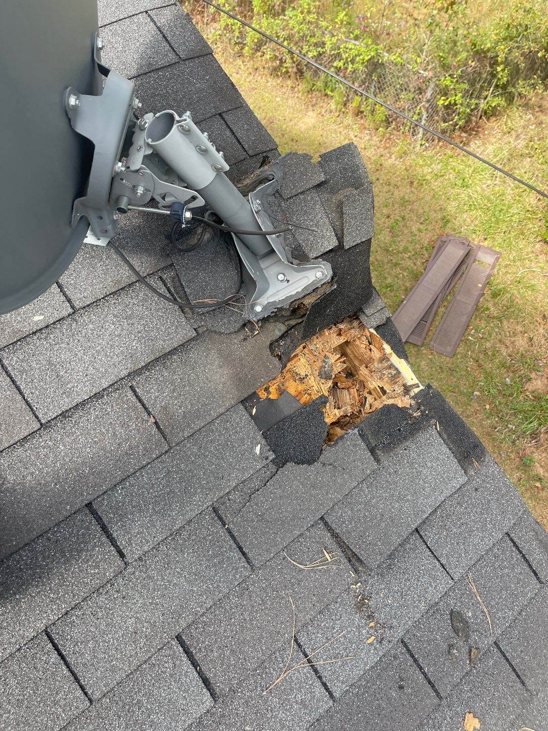 Think twice before installing a satellite dish!  by Georgia Roof Advisors