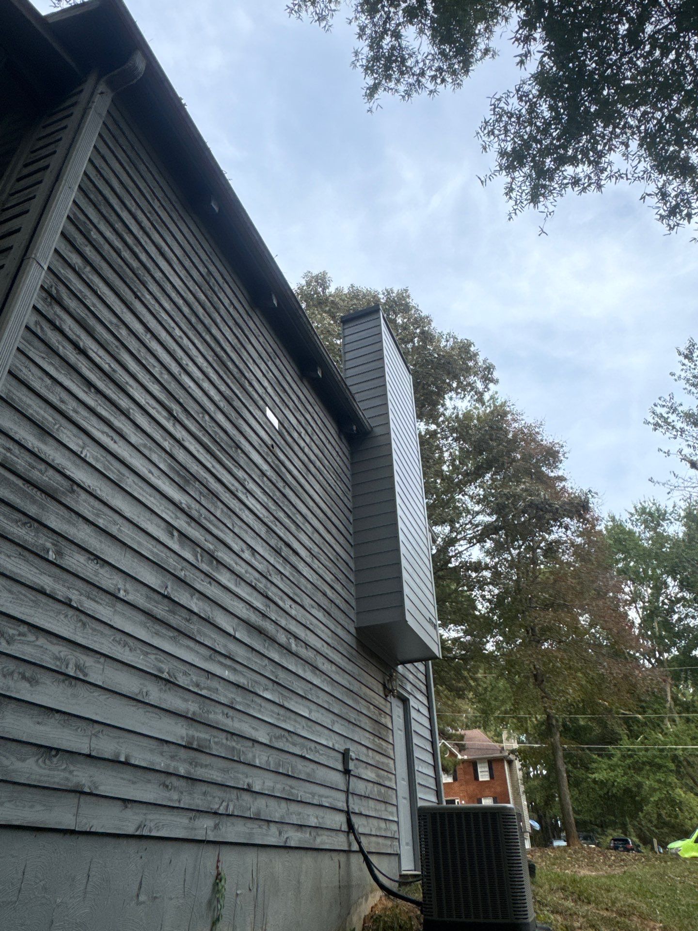 Chimney Chase Siding Replacement and Exterior Painting in Cartersville by Swift Home Renovations 