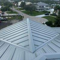 .032 Aluminum 1.5" Mechanical Seam Dove Gray by Total Roofing System The Metal Roof Experts